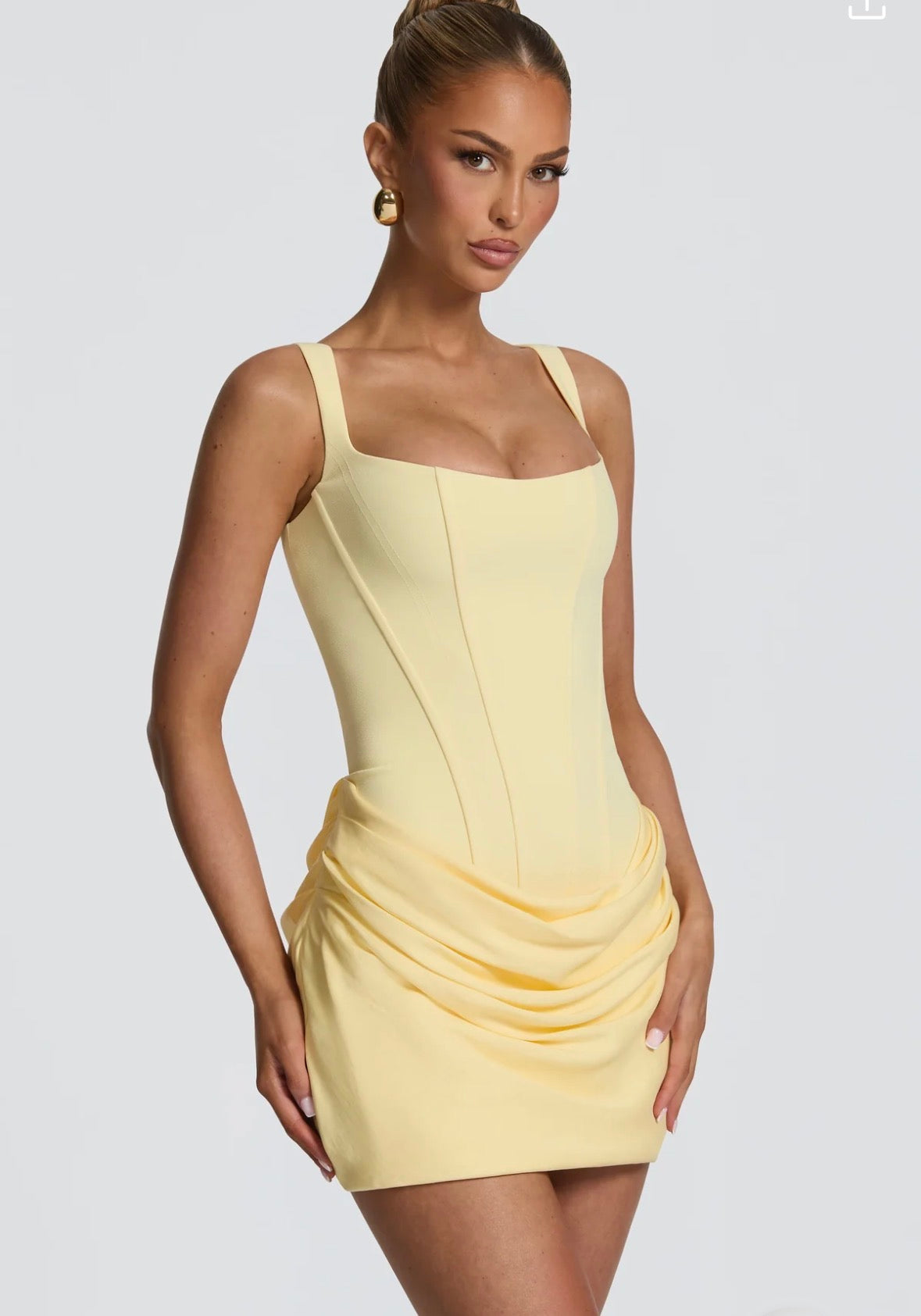 Babyboo- Cornelia Mini Dress- Lemon- Size XS