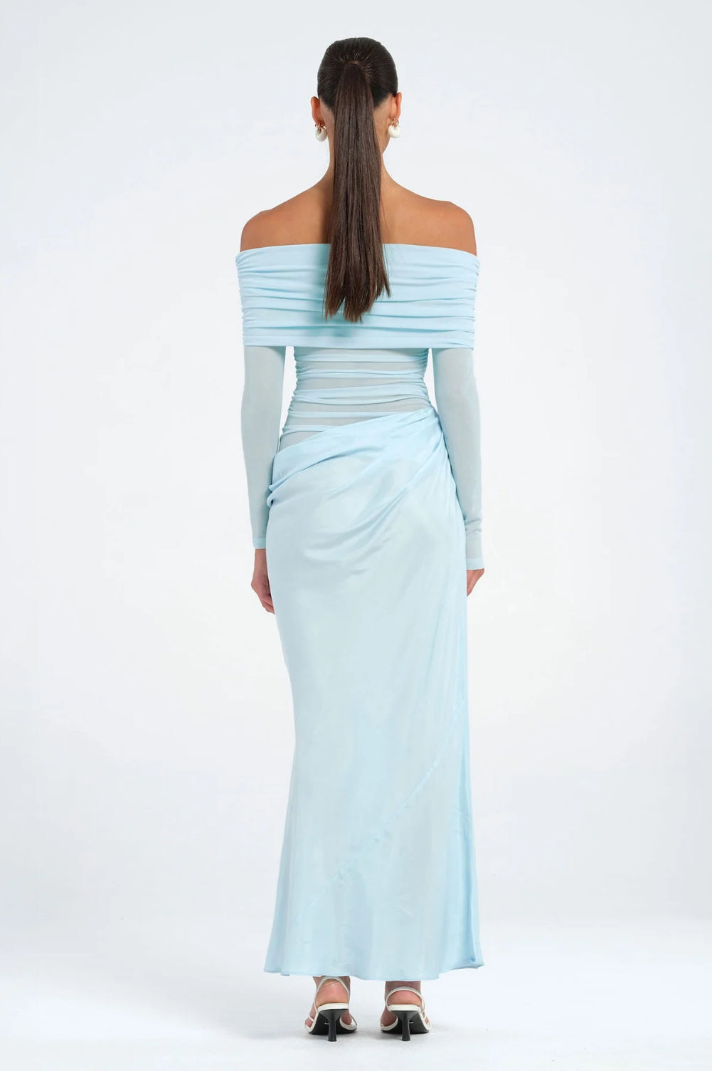 Benni - Yasmin Off The Shoulder- Baby Blue- Size 6