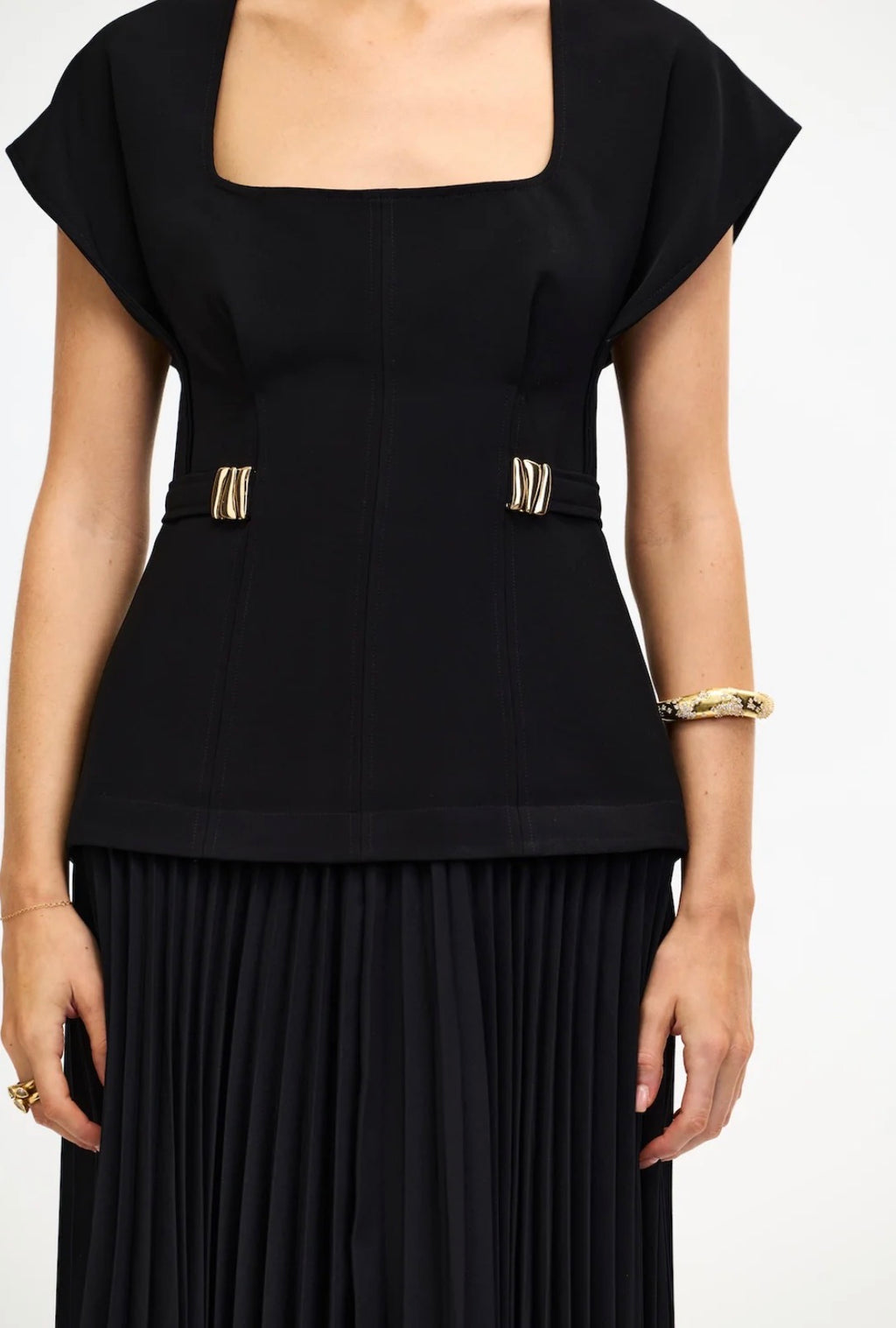 Acler – Bollow Maxi Dress- Black- Size 14
