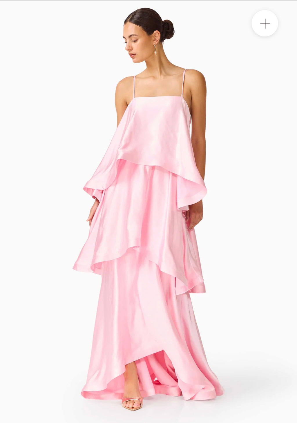 Elliatt- Tilly Tiered Maxi Dress in Pale Pink- Size L