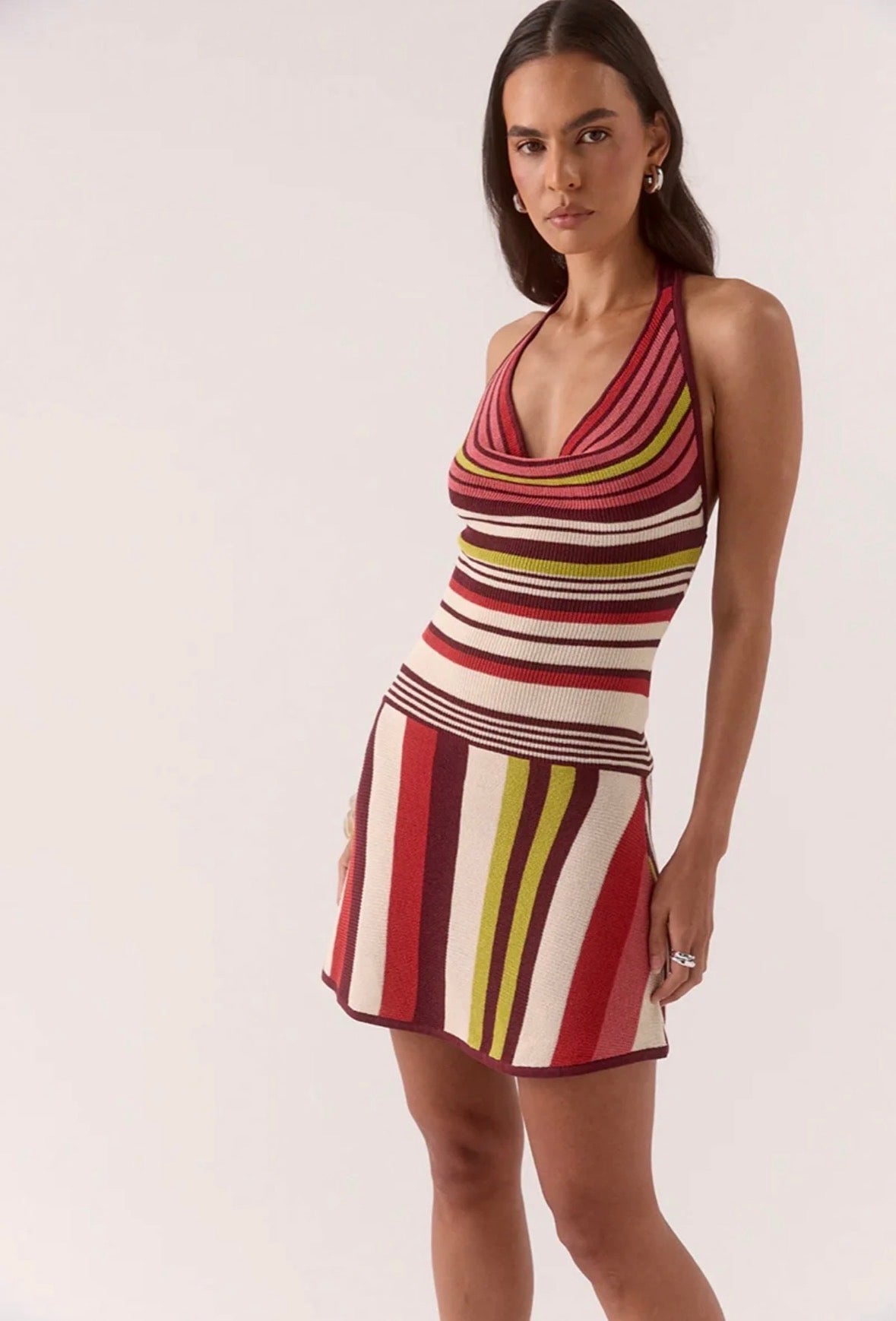 Sovere – Pandora Knit Mini Dress in Stripe- Size 8