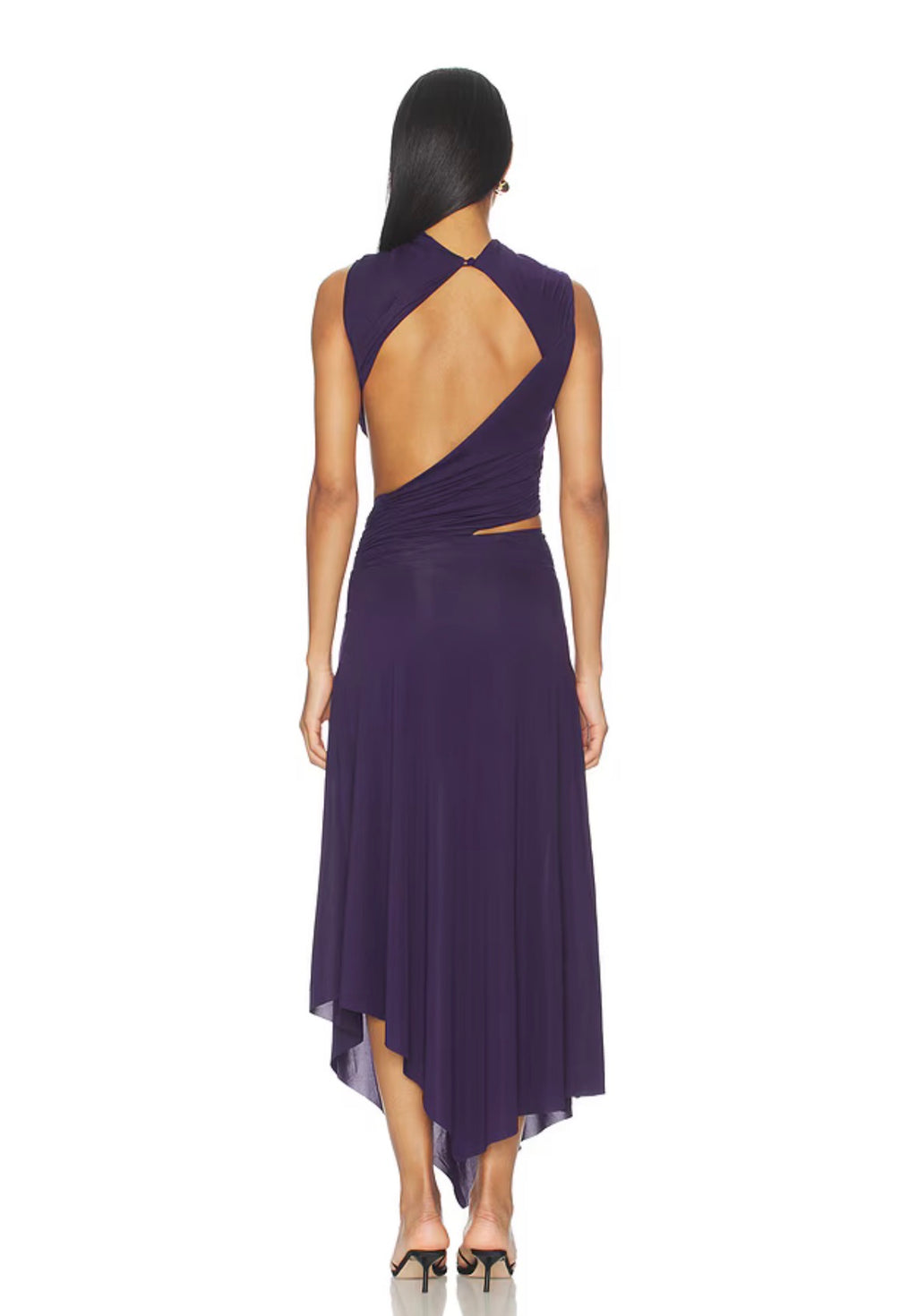 Bec + Bridge- Leilah Drape Midi Dress- Deep Violet- Size 12