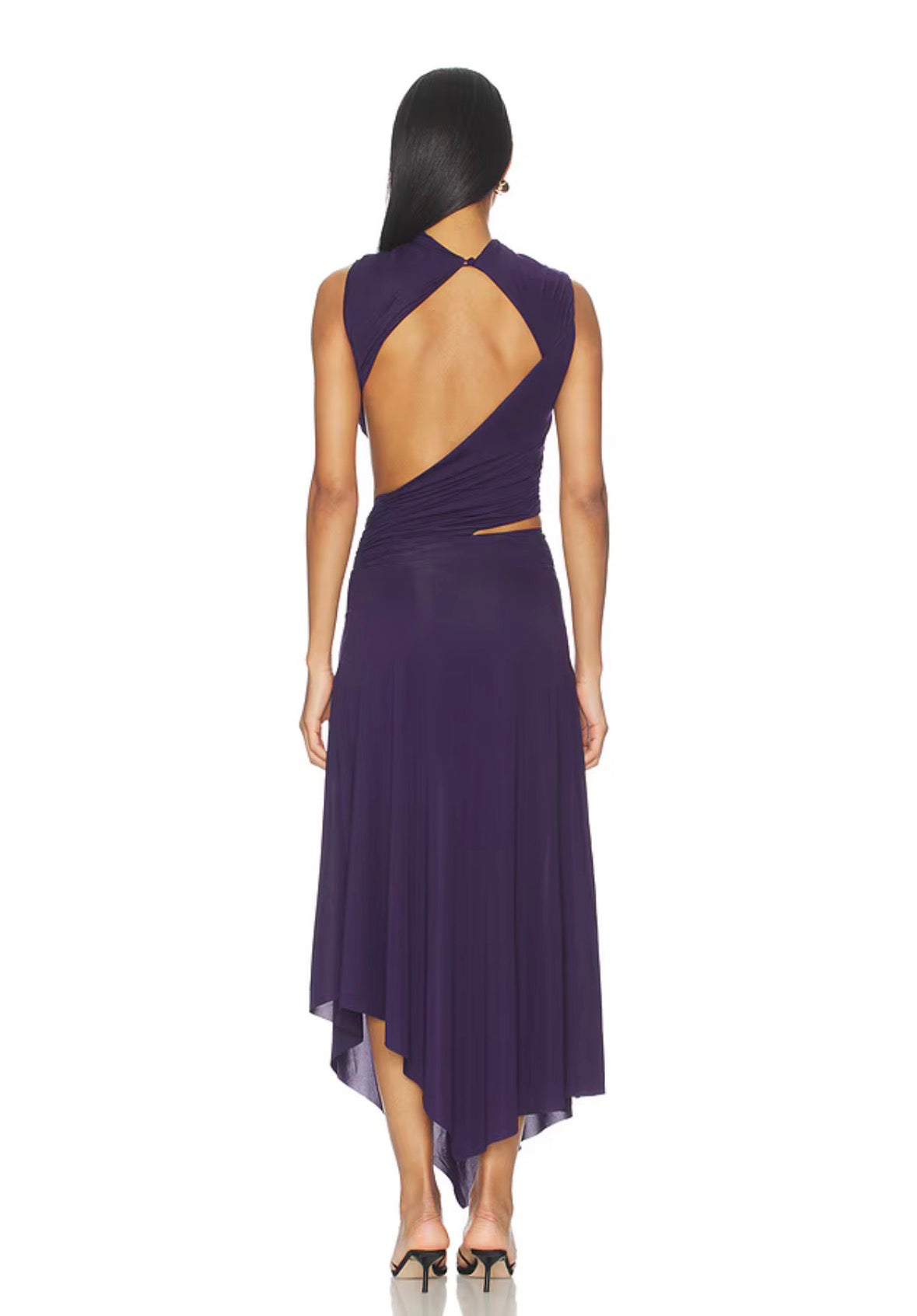 Bec + Bridge- Leilah Drape Midi Dress- Deep Violet- Size 12