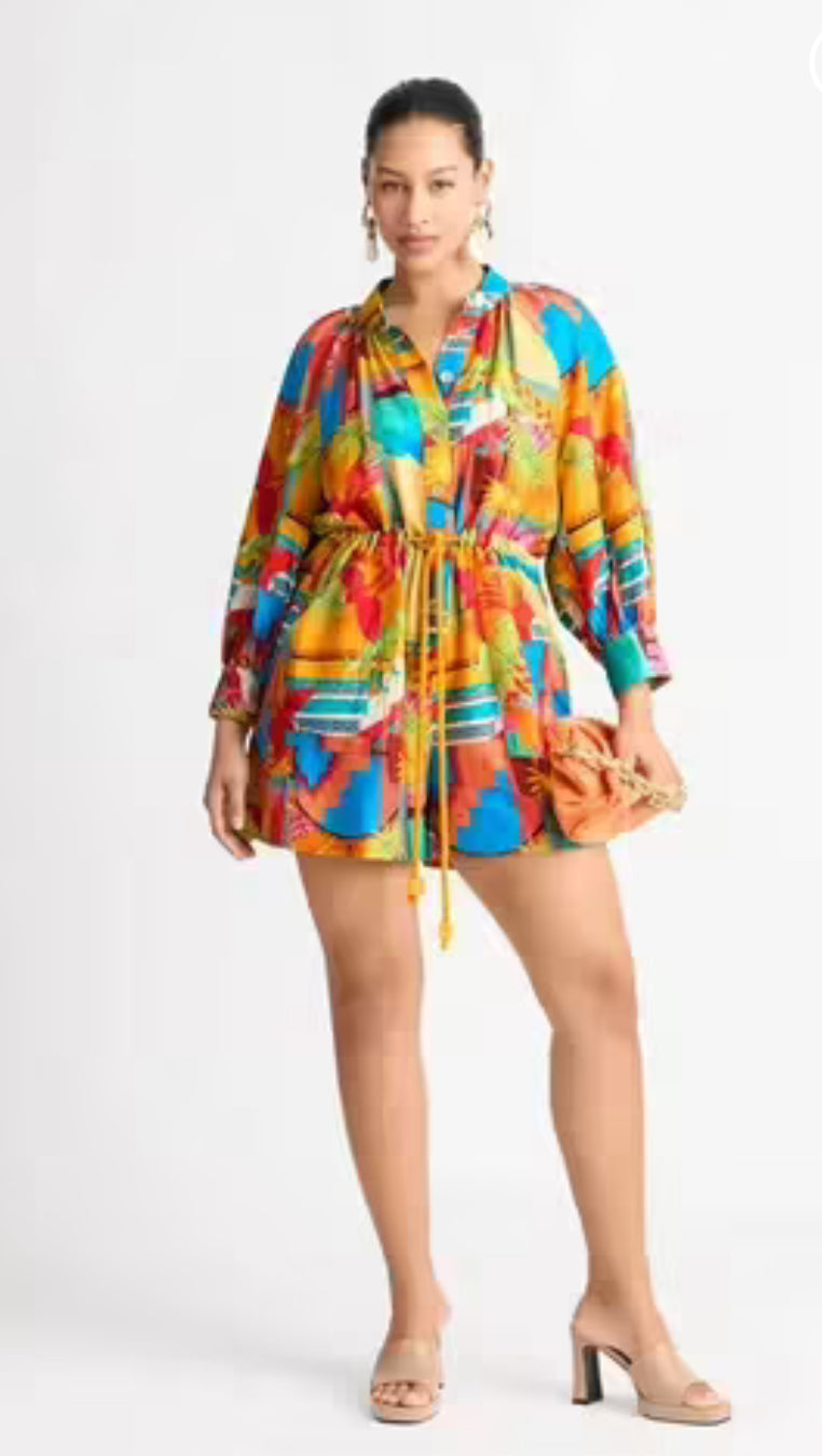 Sheike- Aztec Paradise-Playsuit- Size 10