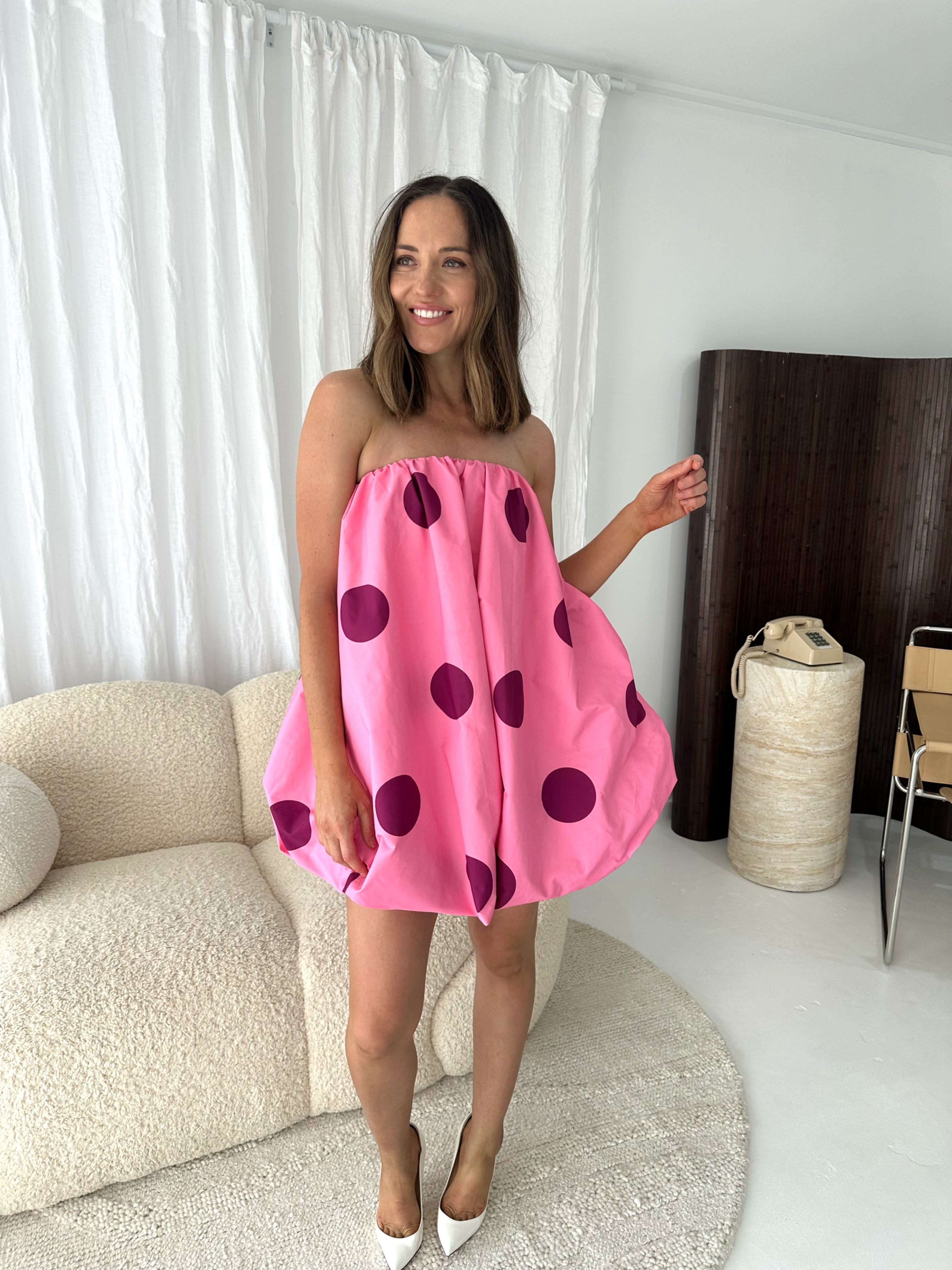 Wolf Gang- Gaia bubble Dress- Pink- Size Small & Large