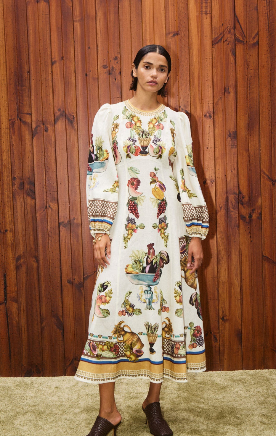 Alemais- Mercado Midi Dress- Size 8