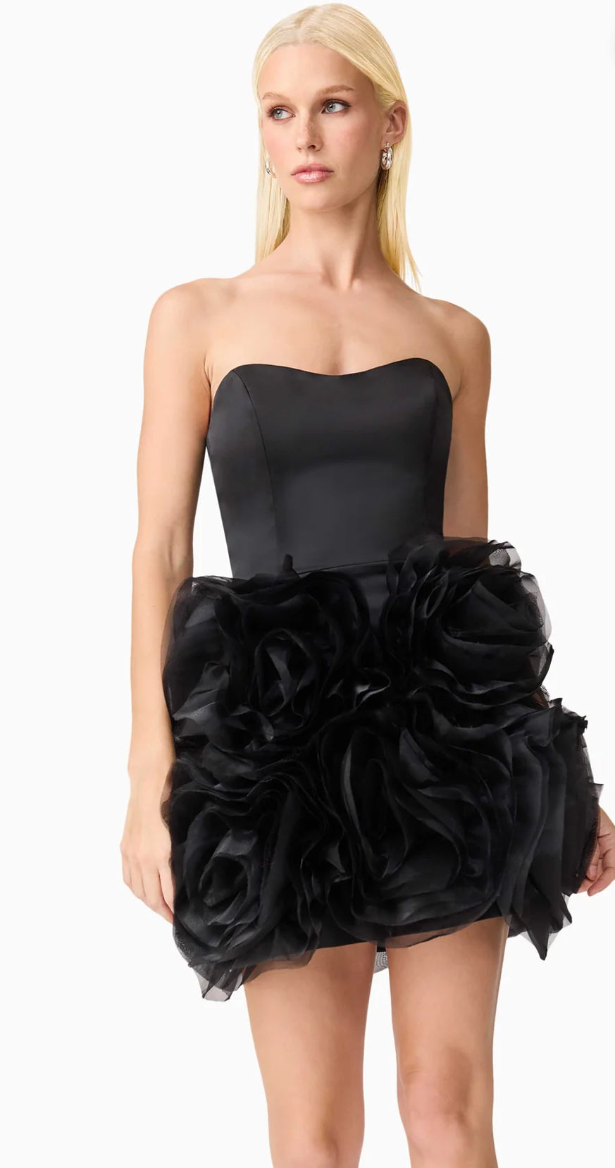 Elliatt-  Asher Strapless Mini Dress- Black- Size Medium