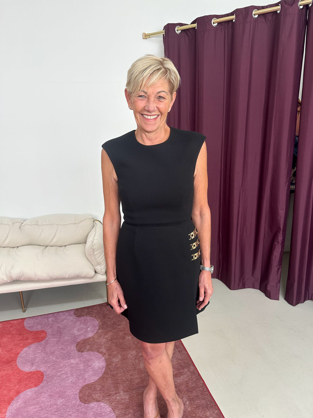 Rebecca Vallance- Freyja Mini Dress- Black- Size 8