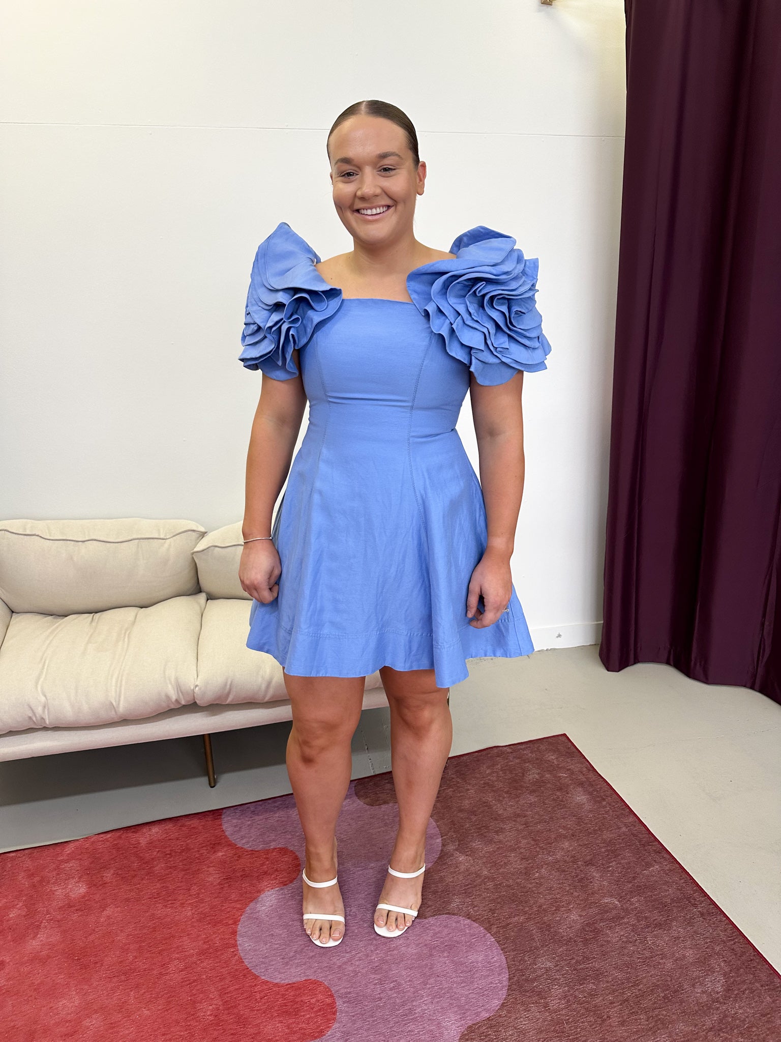 AJE- Twyla Mini Dress- Oyster Blue- Size 12