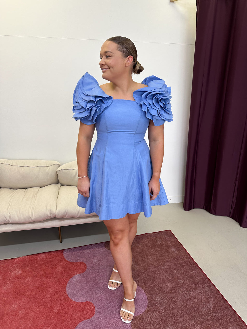 AJE- Twyla Mini Dress- Oyster Blue- Size 12