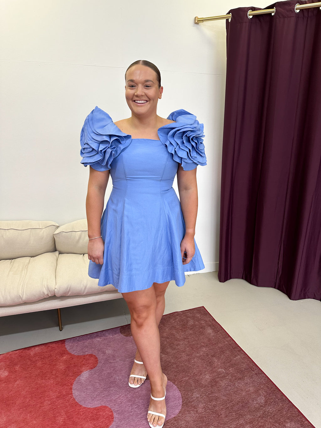 AJE- Twyla Mini Dress- Oyster Blue- Size 12