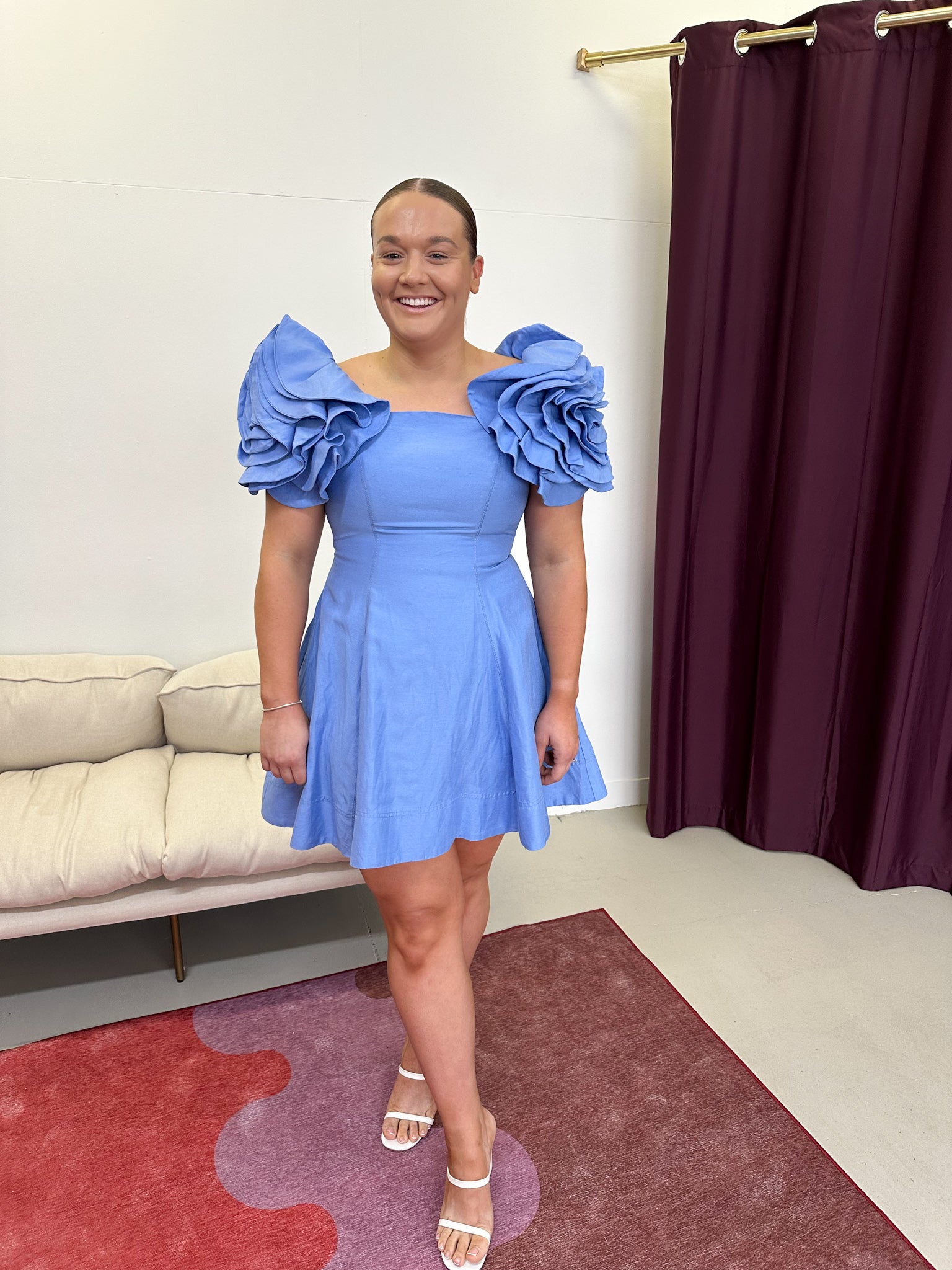 AJE- Twyla Mini Dress- Oyster Blue- Size 12