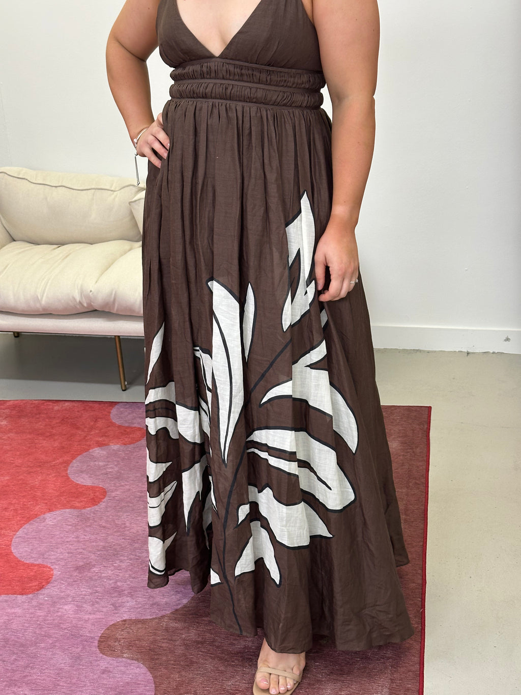 AJE - Planetary Maxi Dress- Brown- Size 12 & 16