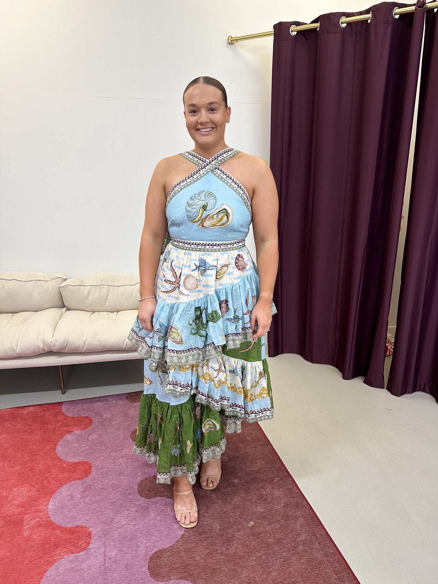 Alemais- Bath House Midi Dress- Size 10 & 14
