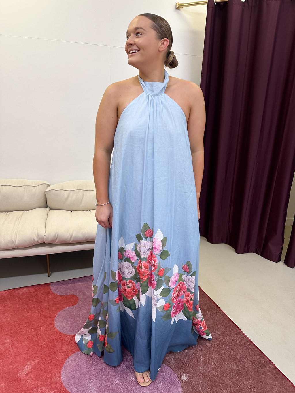 Justin Tong- Misty Glen A-Line Dress- Size 12