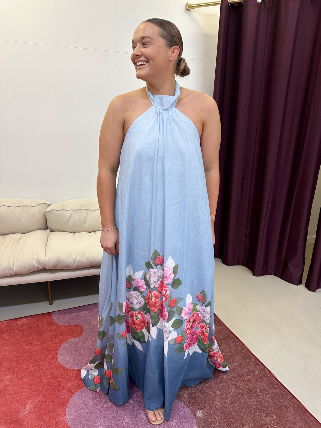 Justin Tong- Misty Glen A-Line Dress- Size 12