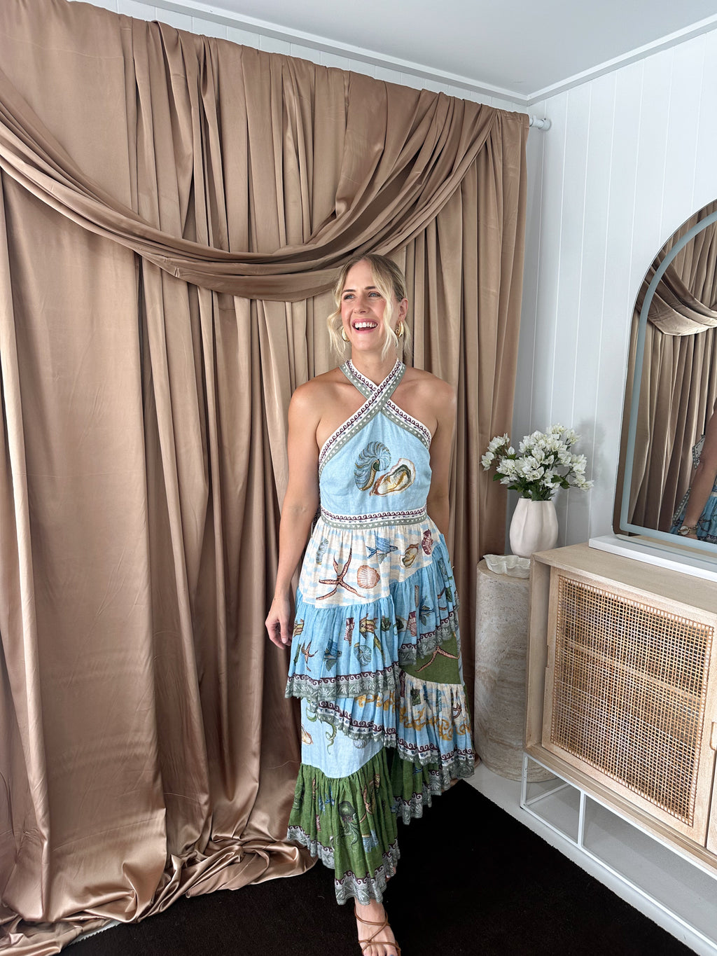 Alemais- Bath House Midi Dress- Size 10 & 14