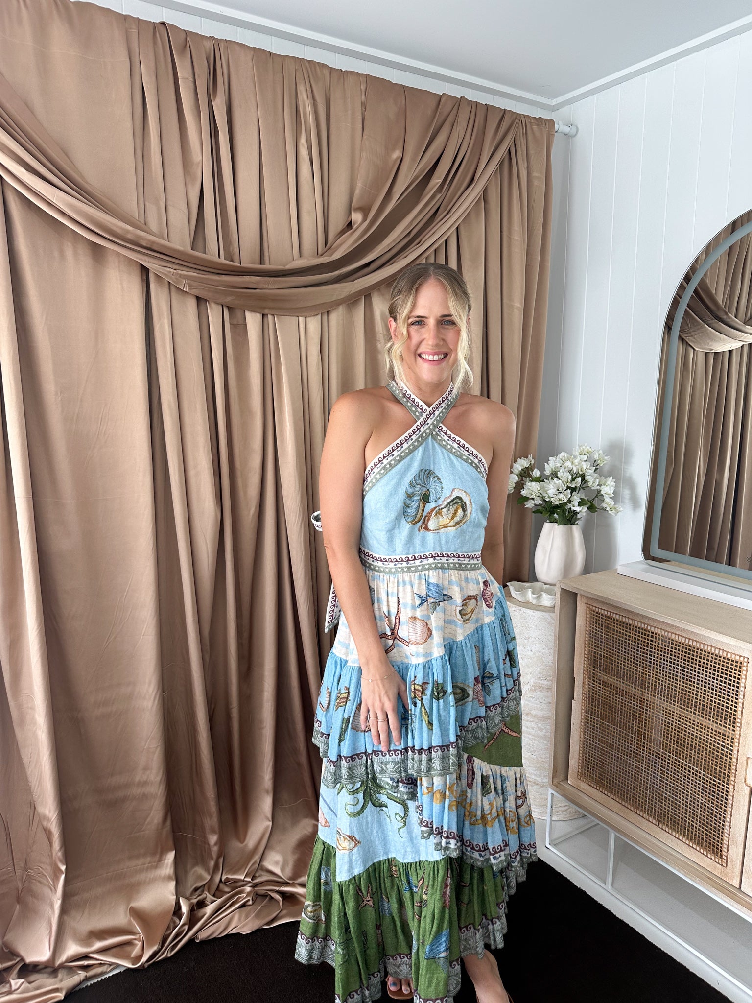 Alemais- Bath House Midi Dress- Size 10 & 14