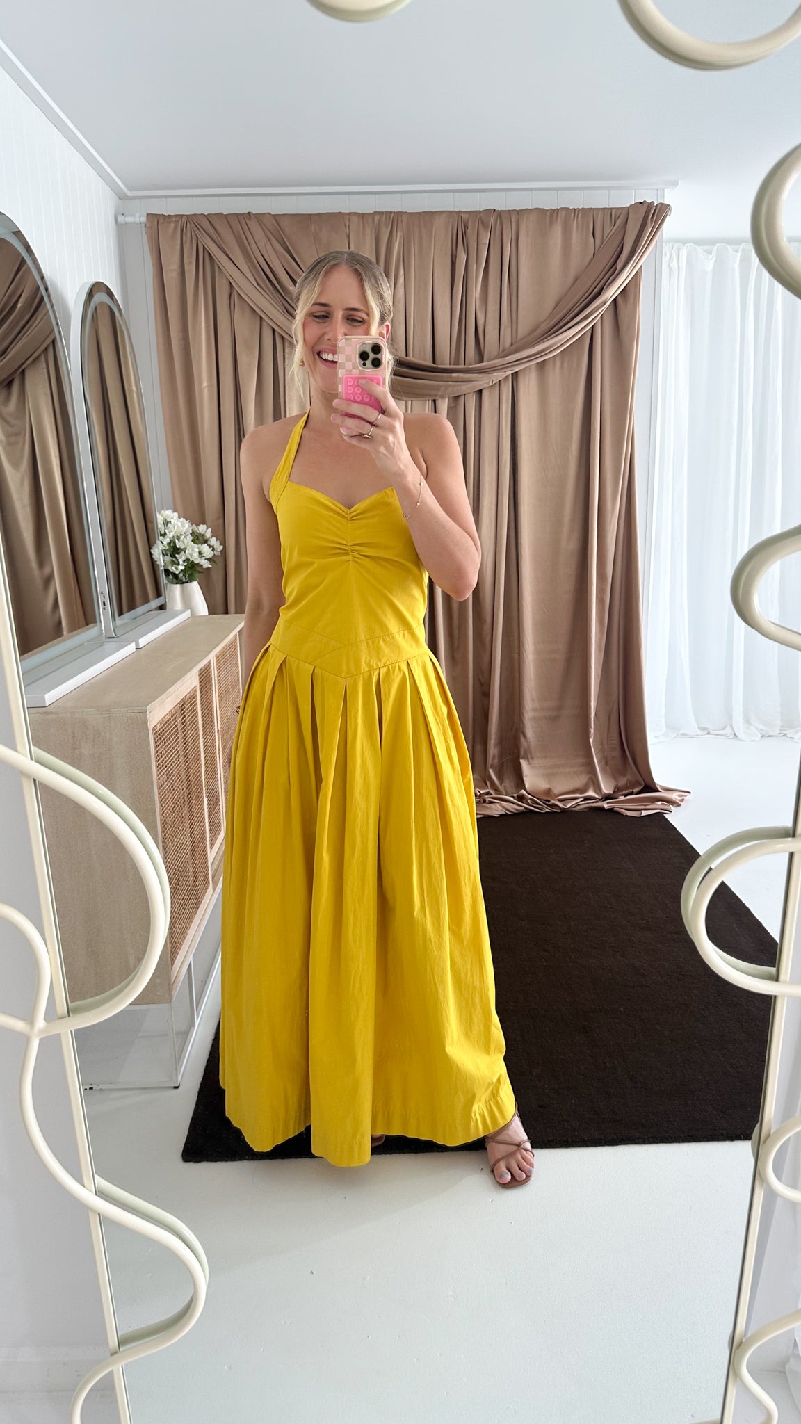 SWF- Mustard Yellow Maxi Dress- Size Small