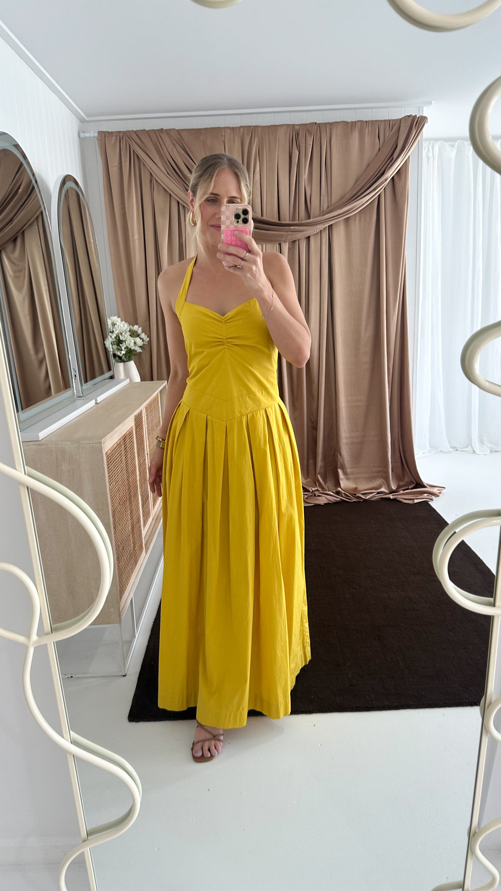 SWF- Mustard Yellow Maxi Dress- Size Small