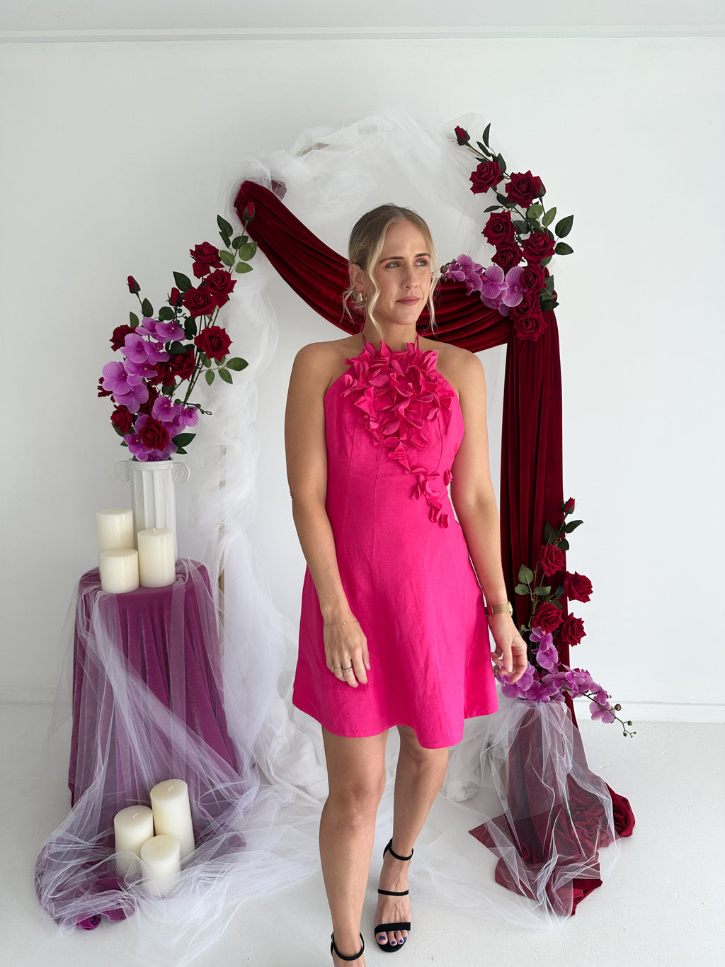 Acler- Toren Mini Dress- Azalea Pink- Size 10