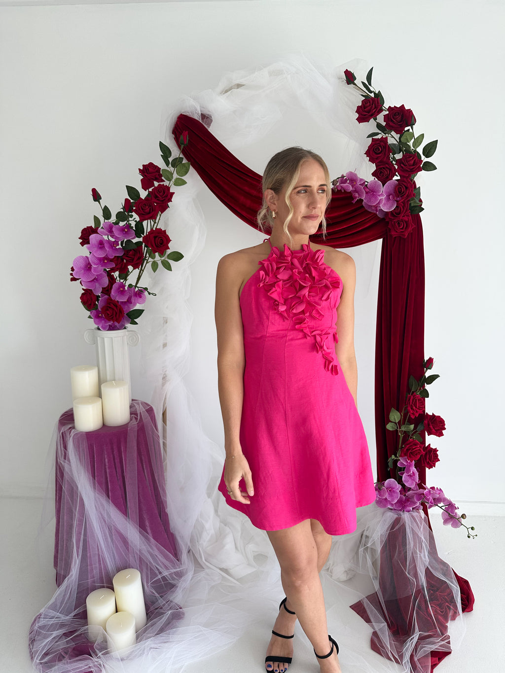 Acler- Toren Mini Dress- Azalea Pink- Size 10