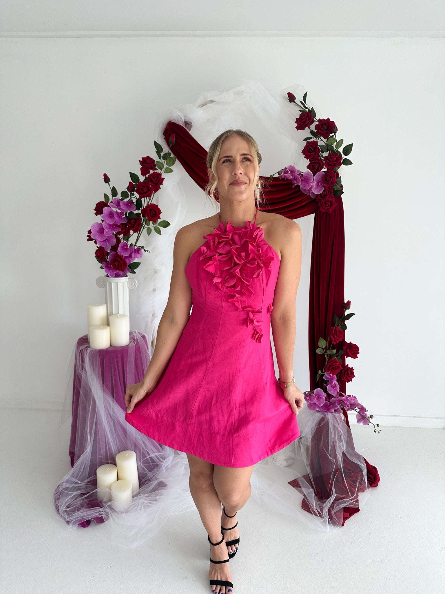 Acler- Toren Mini Dress- Azalea Pink- Size 10