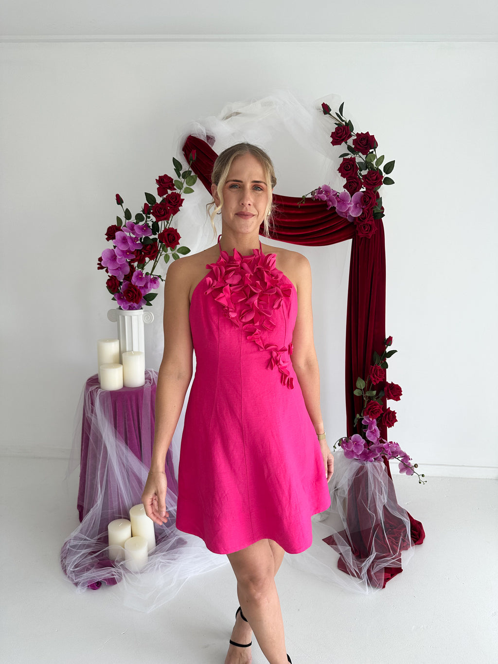Acler- Toren Mini Dress- Azalea Pink- Size 10