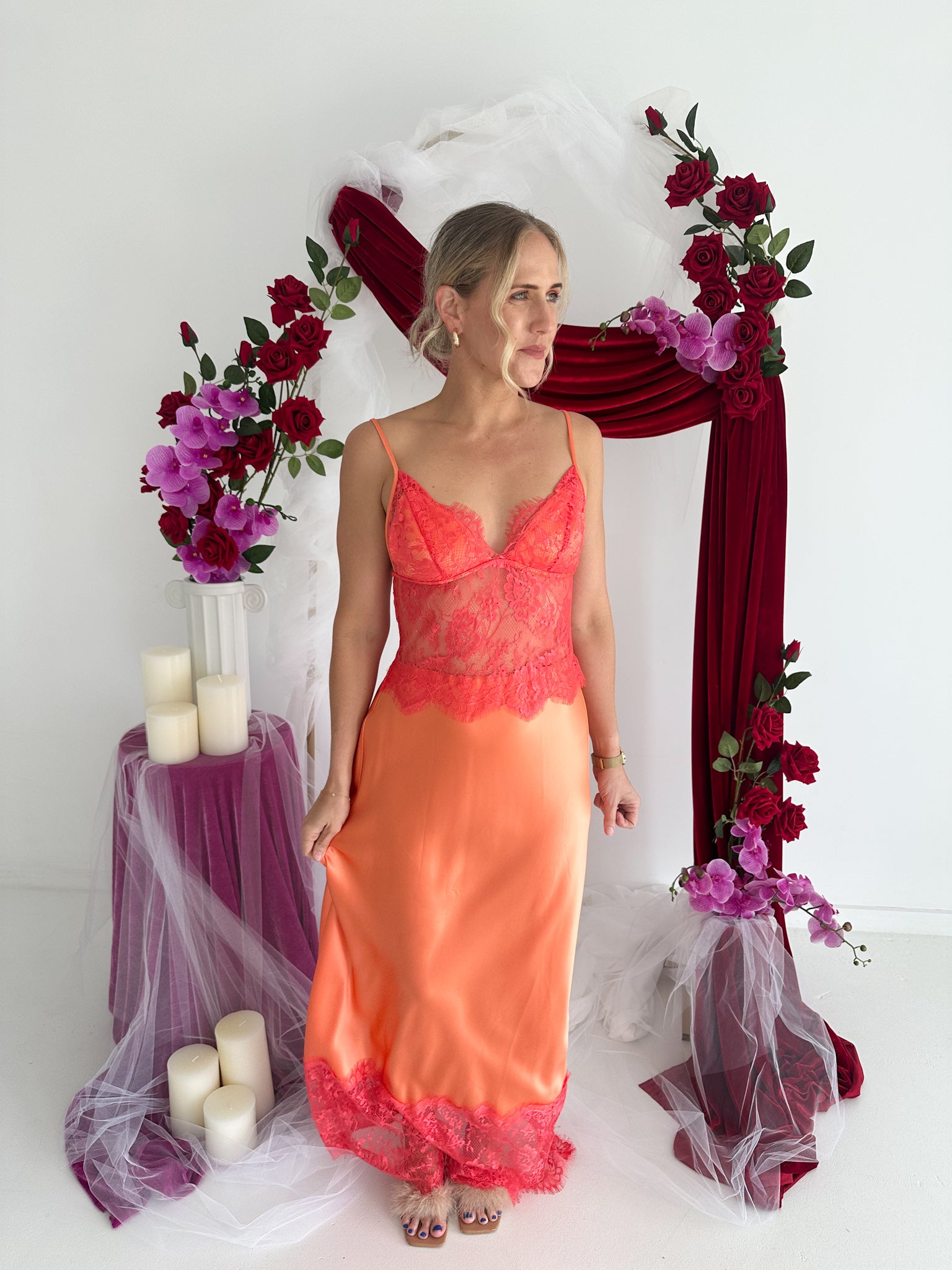 Sneaky Link-Lilah Maxi Dress – Orange- Size Medium