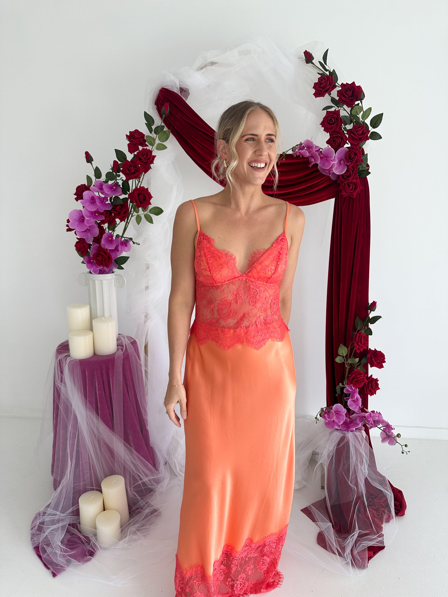 Sneaky Link-Lilah Maxi Dress – Orange- Size Medium