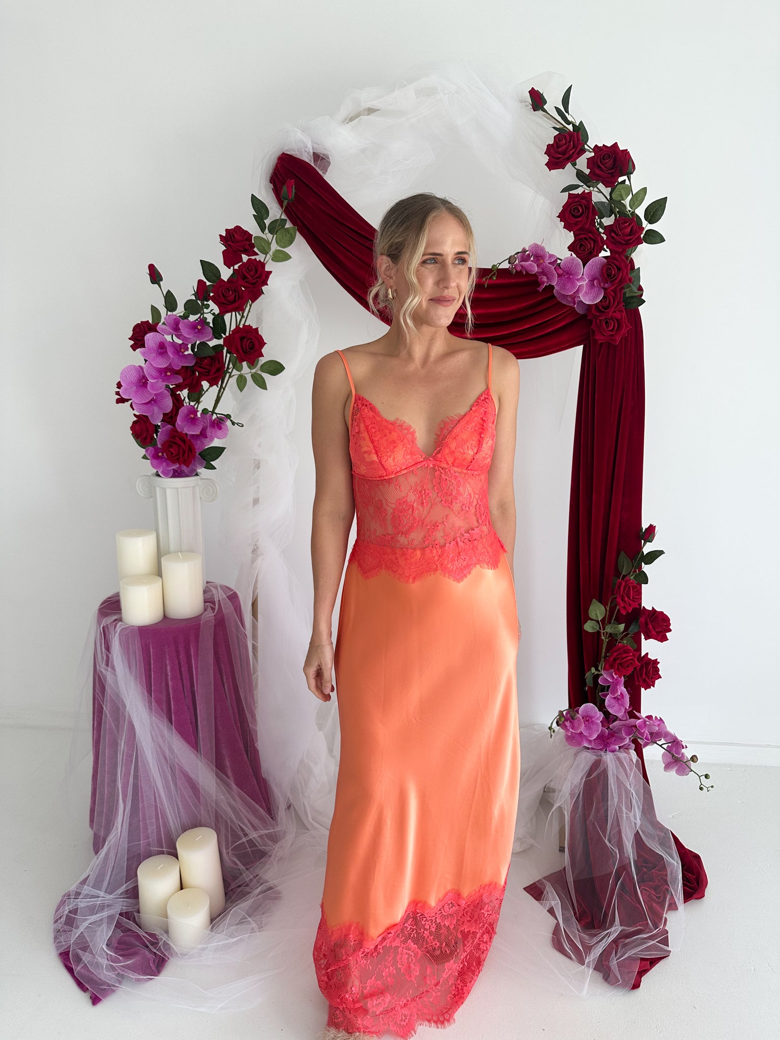 Sneaky Link-Lilah Maxi Dress – Orange- Size Medium