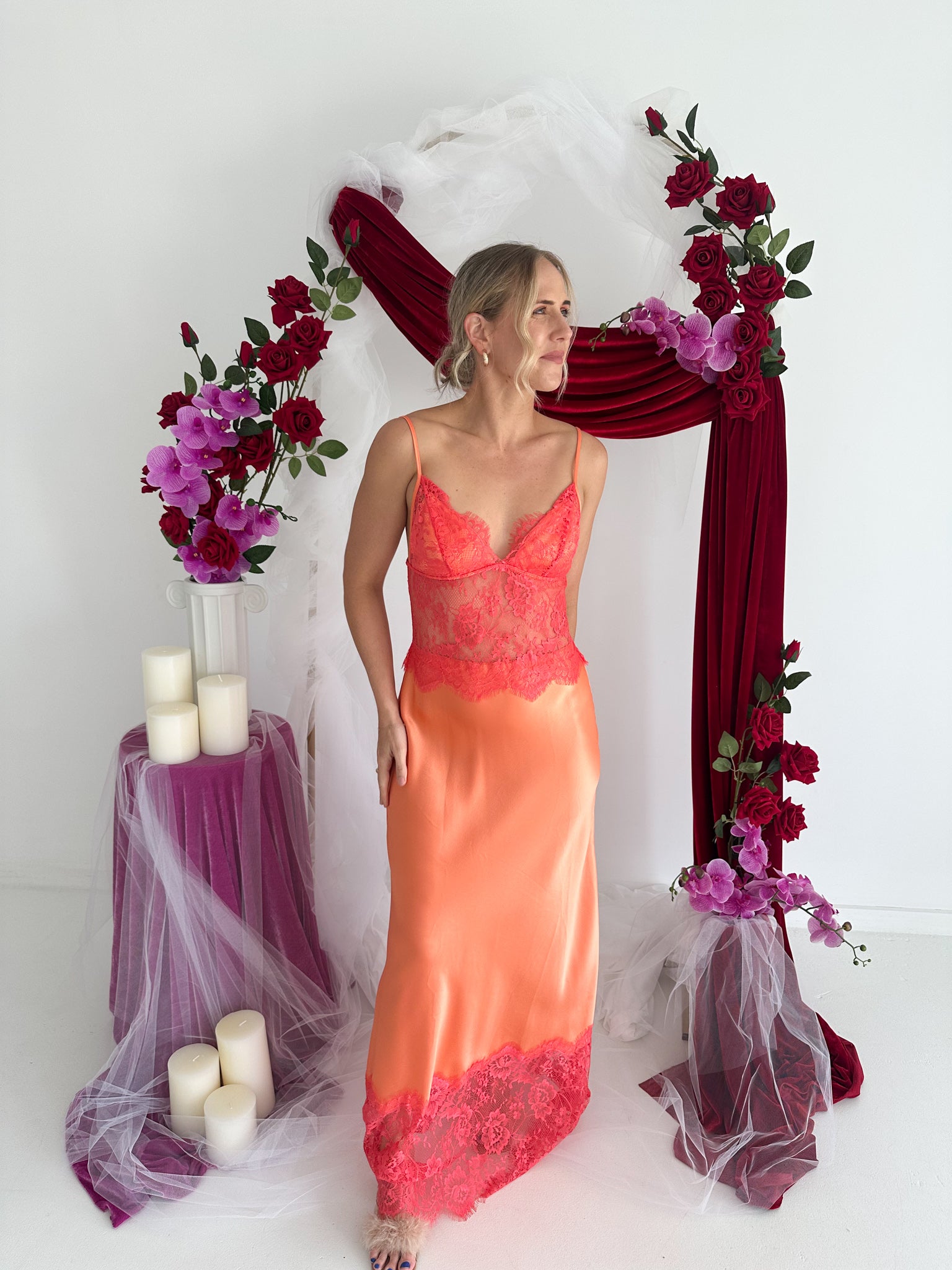 Sneaky Link-Lilah Maxi Dress – Orange- Size Medium