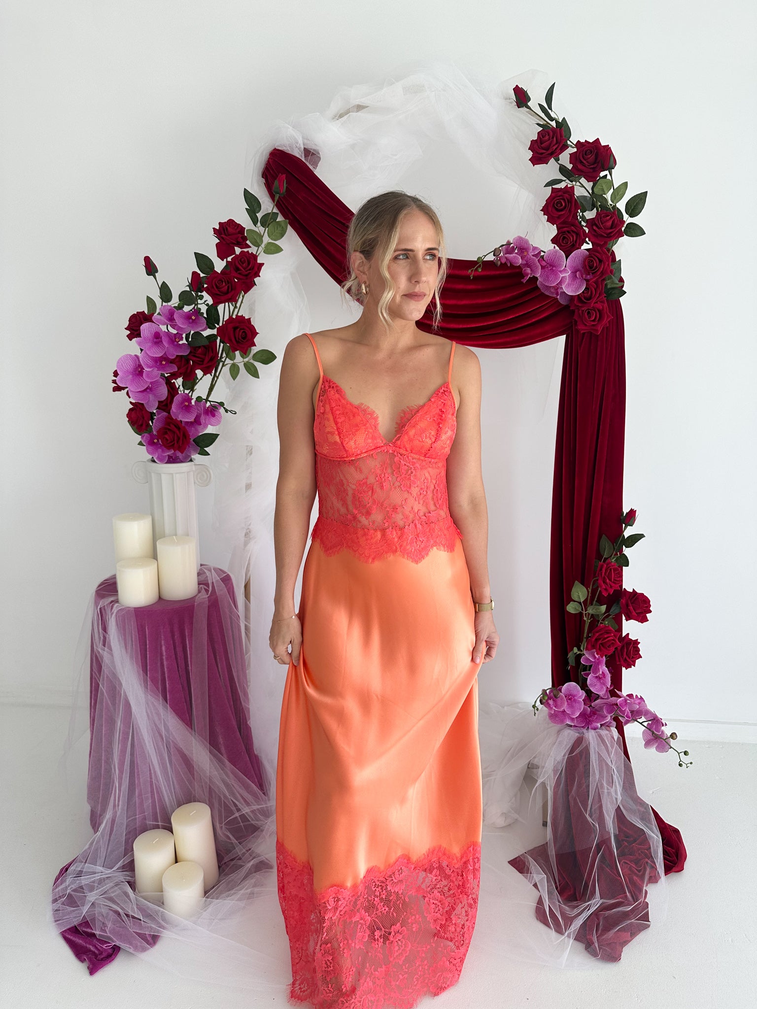 Sneaky Link-Lilah Maxi Dress – Orange- Size Medium
