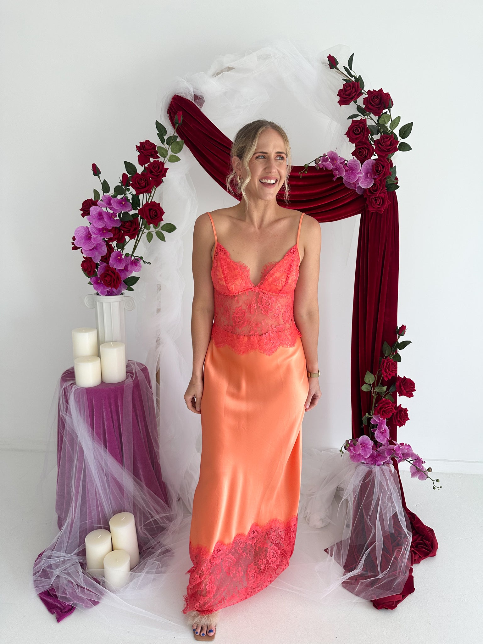 Sneaky Link-Lilah Maxi Dress – Orange- Size Medium