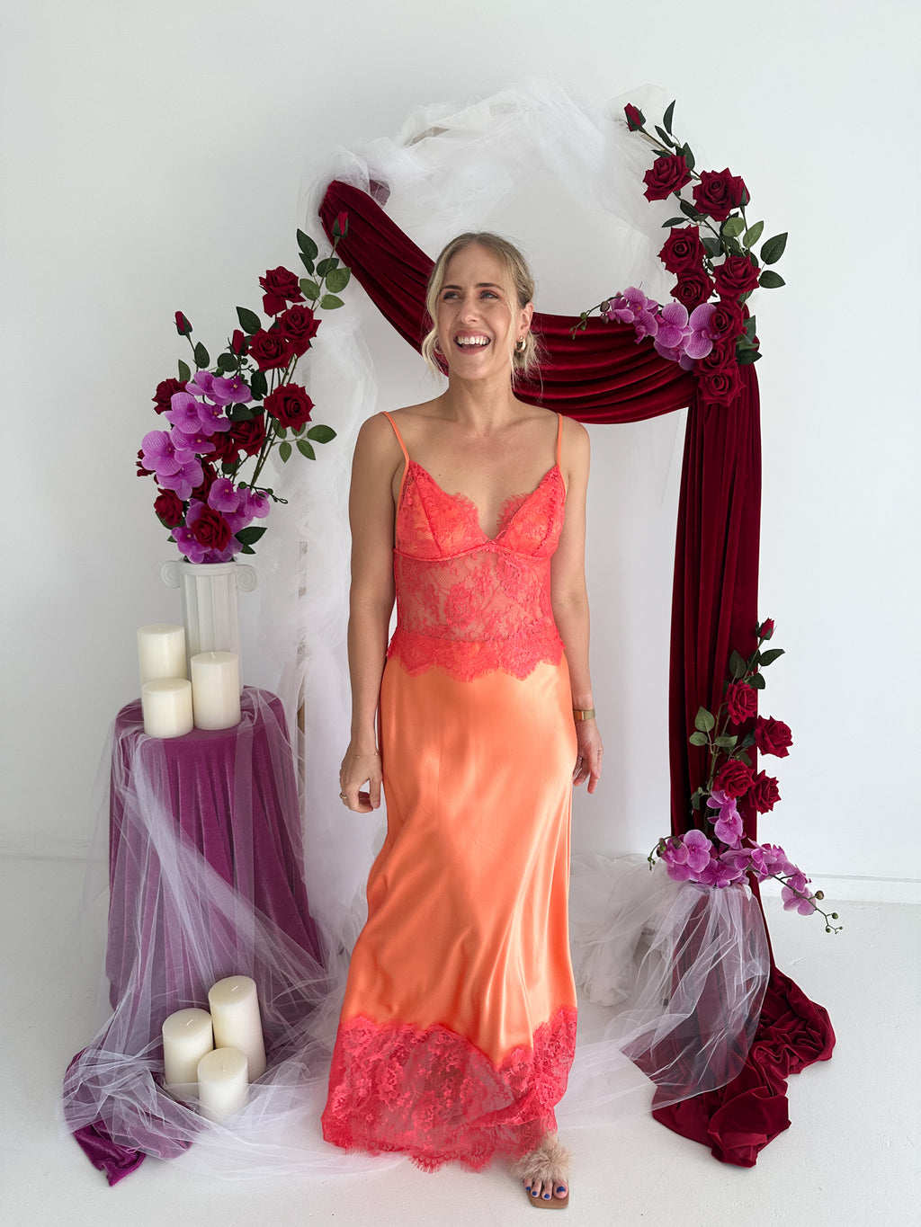 Sneaky Link-Lilah Maxi Dress – Orange- Size Medium