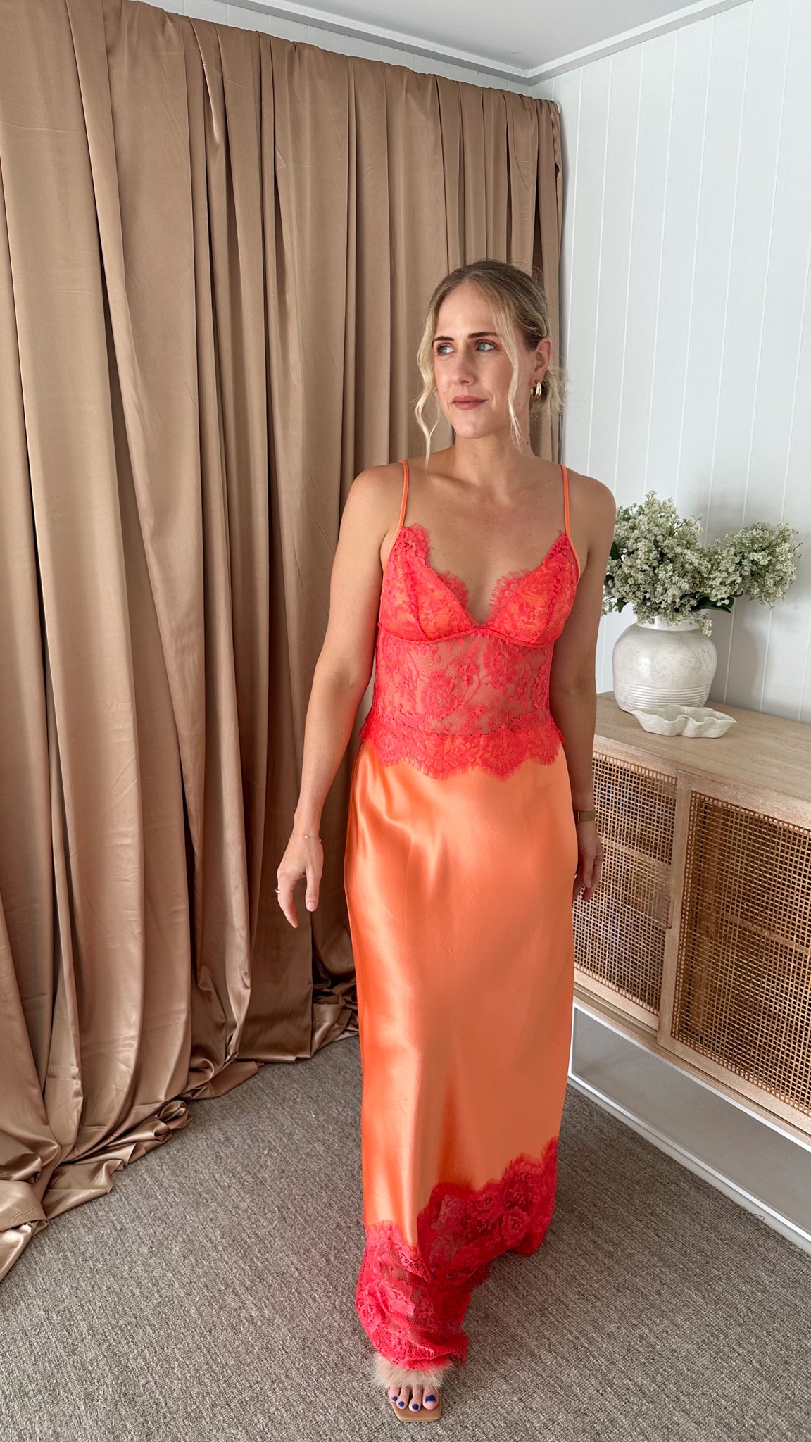 Sneaky Link-Lilah Maxi Dress – Orange- Size Medium