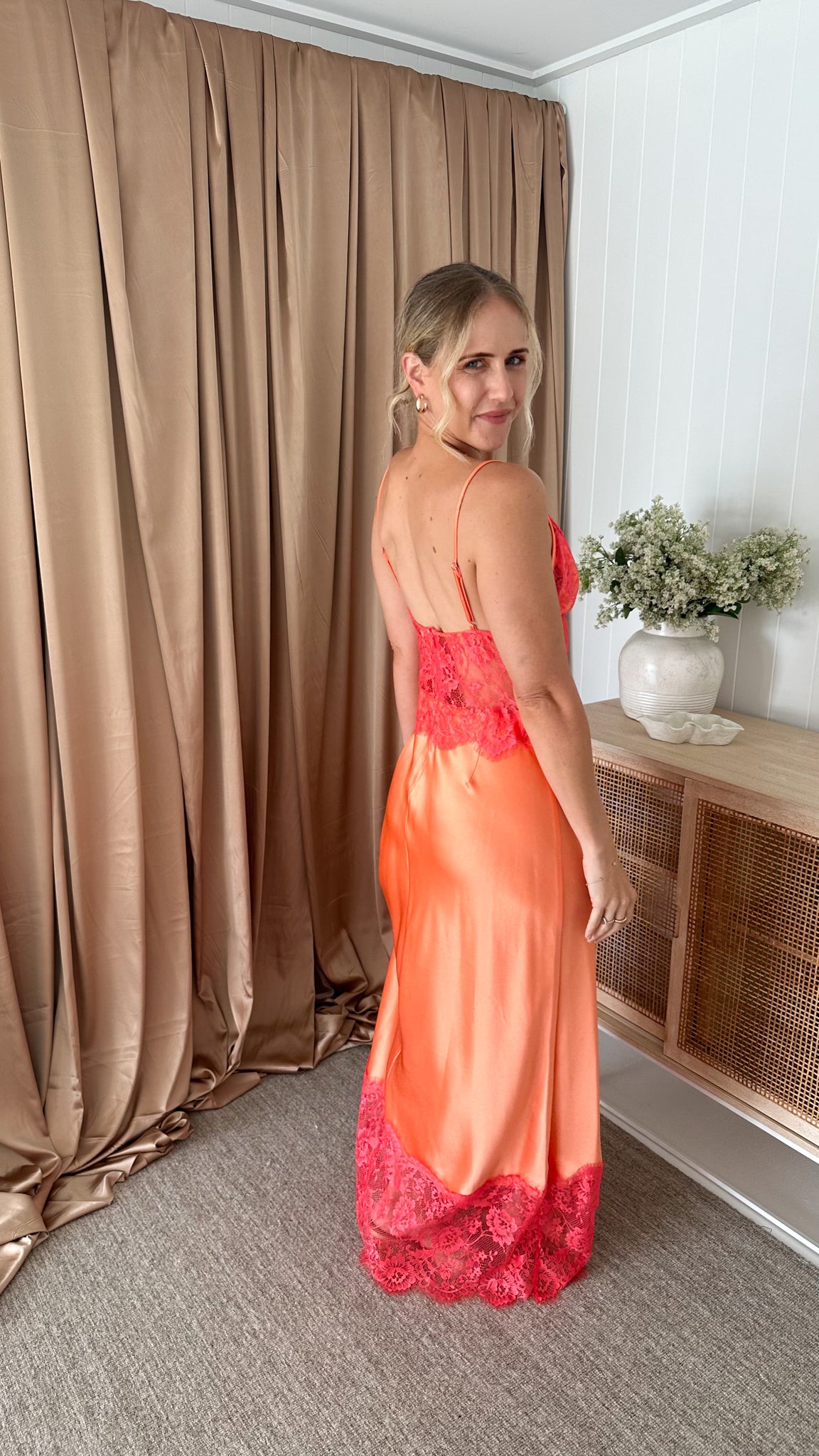 Sneaky Link-Lilah Maxi Dress – Orange- Size Medium