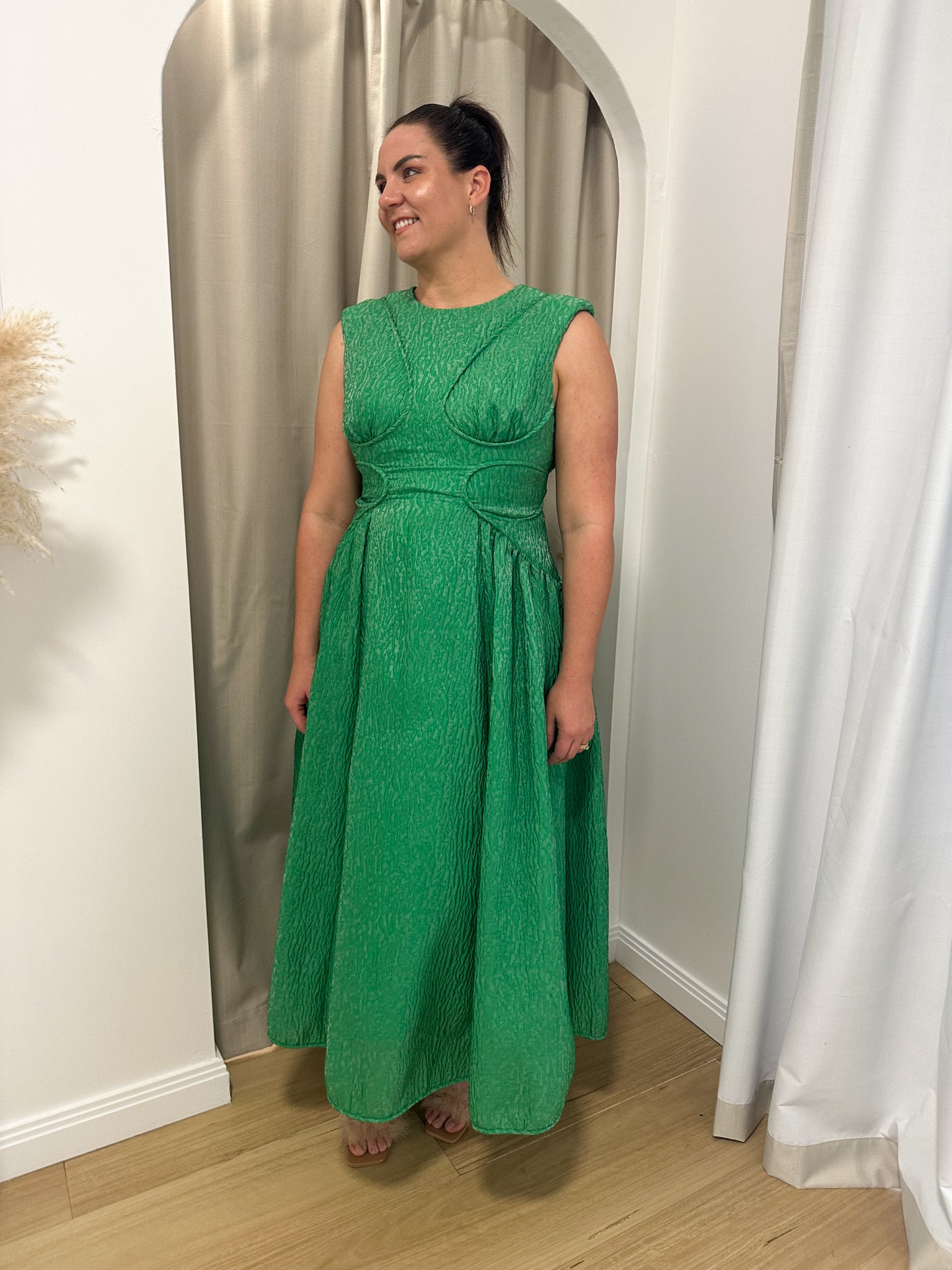Rachel Gilbert- Celia Dress- Apple Green- Size 14