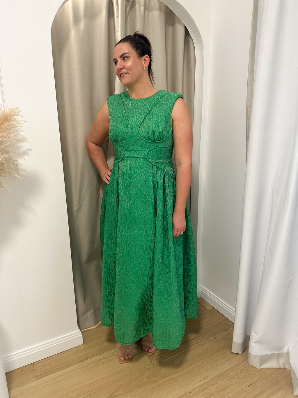 Rachel Gilbert- Celia Dress- Apple Green- Size 14
