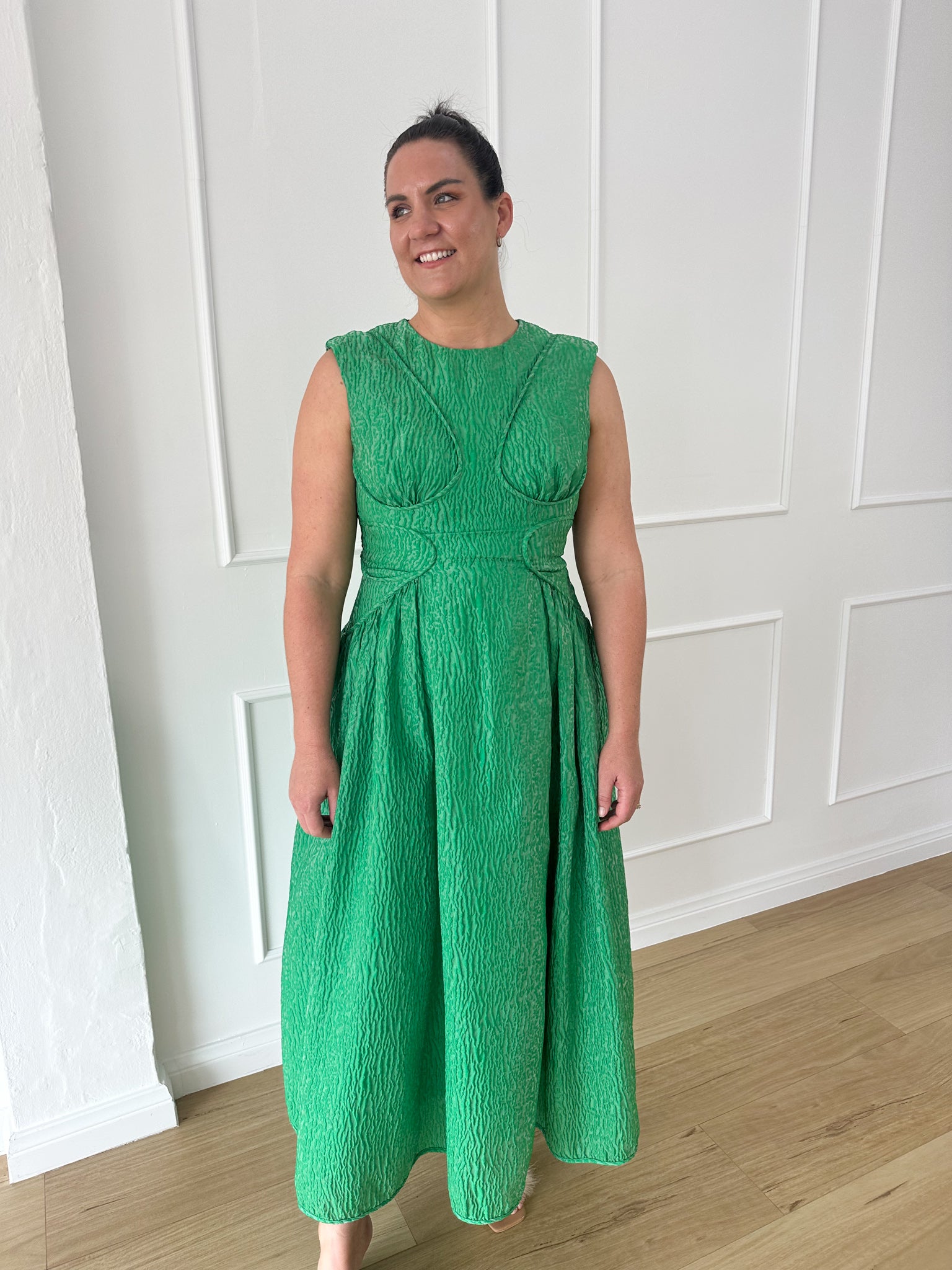 Rachel Gilbert- Celia Dress- Apple Green- Size 14
