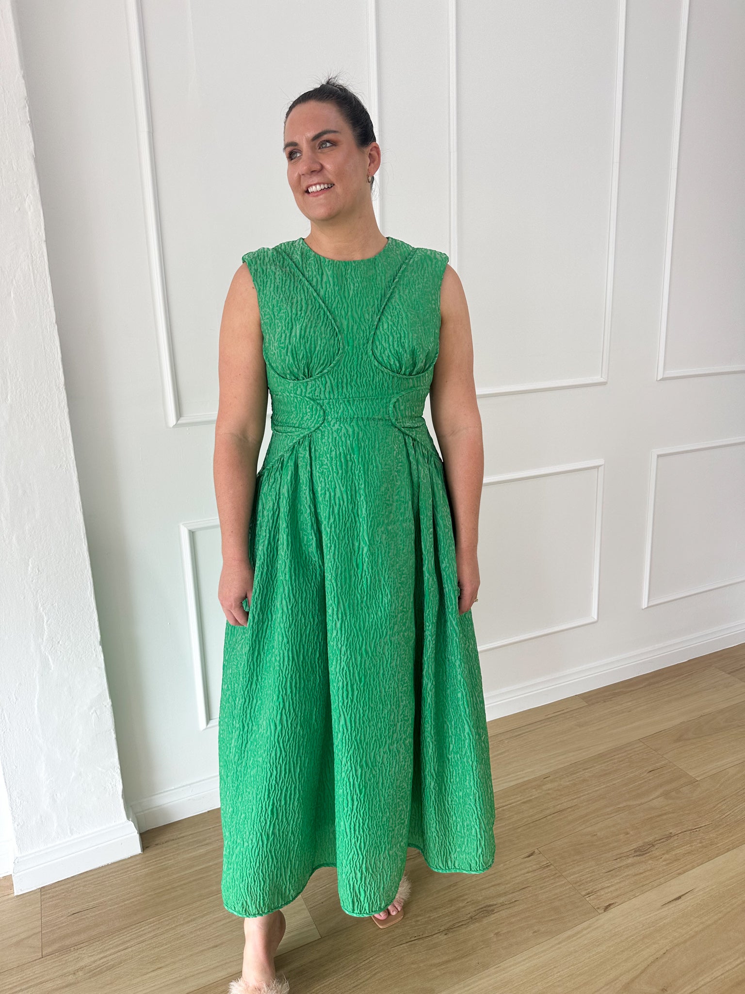 Rachel Gilbert- Celia Dress- Apple Green- Size 14