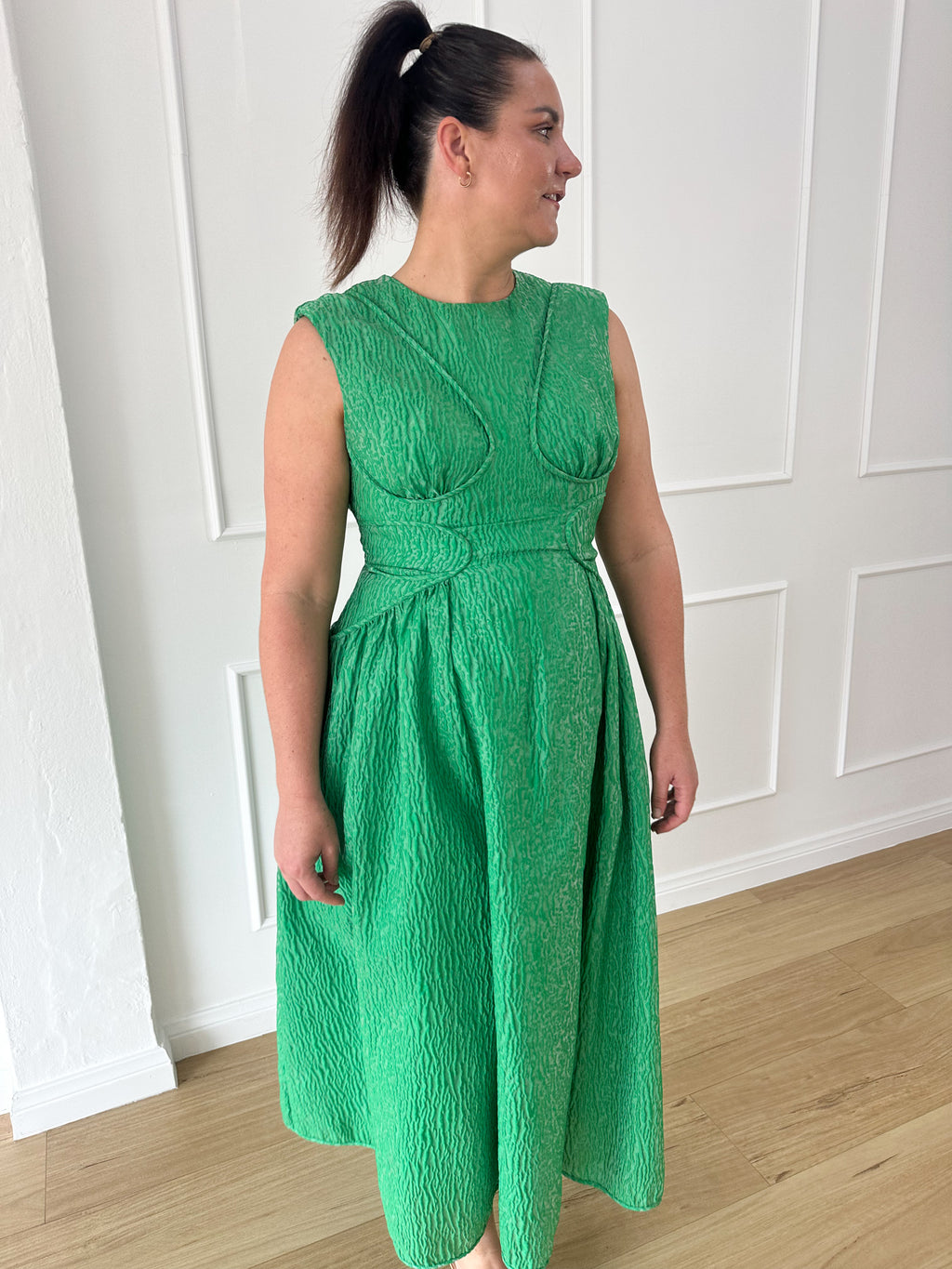 Rachel Gilbert- Celia Dress- Apple Green- Size 14