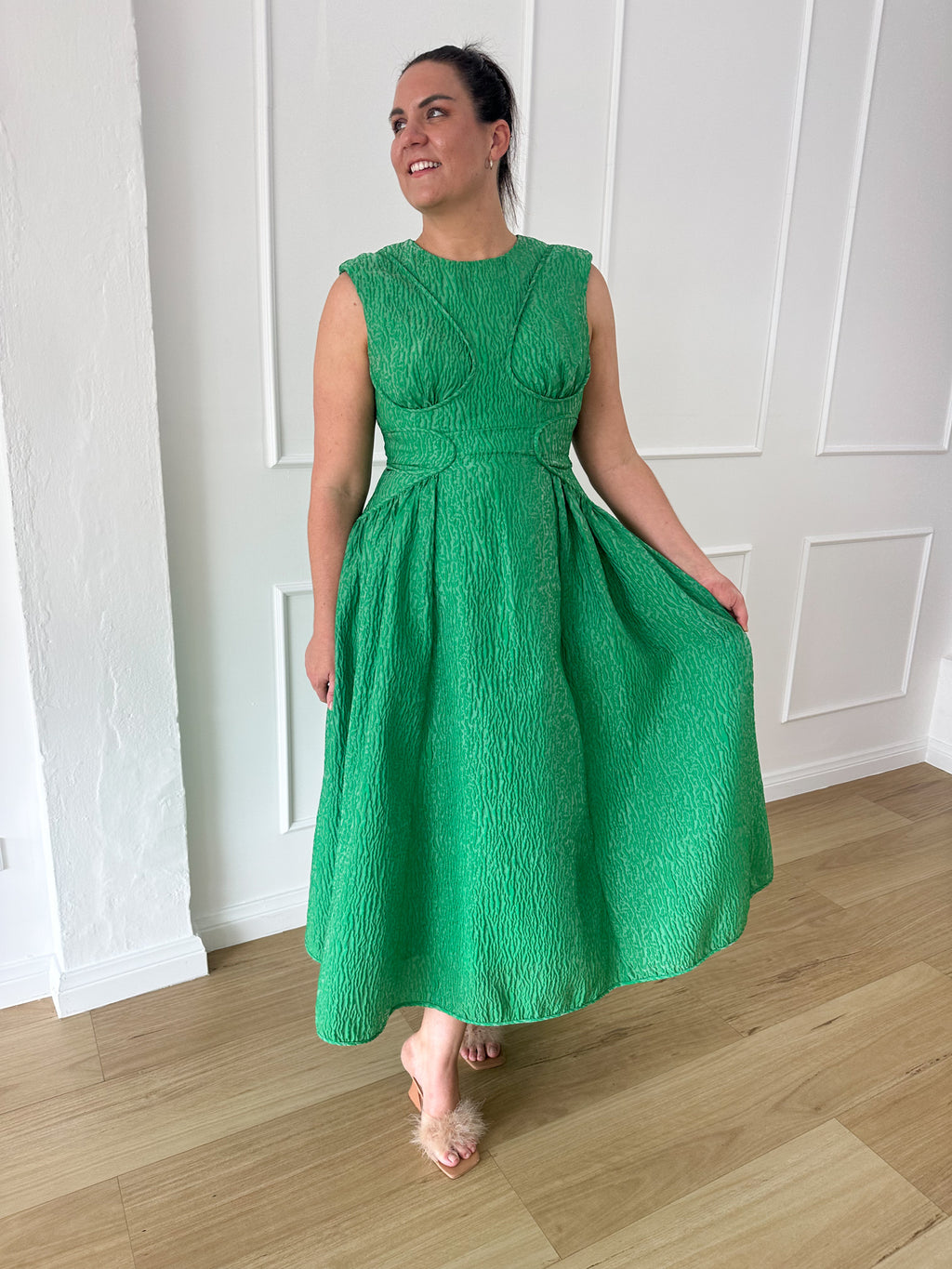 Rachel Gilbert- Celia Dress- Apple Green- Size 14