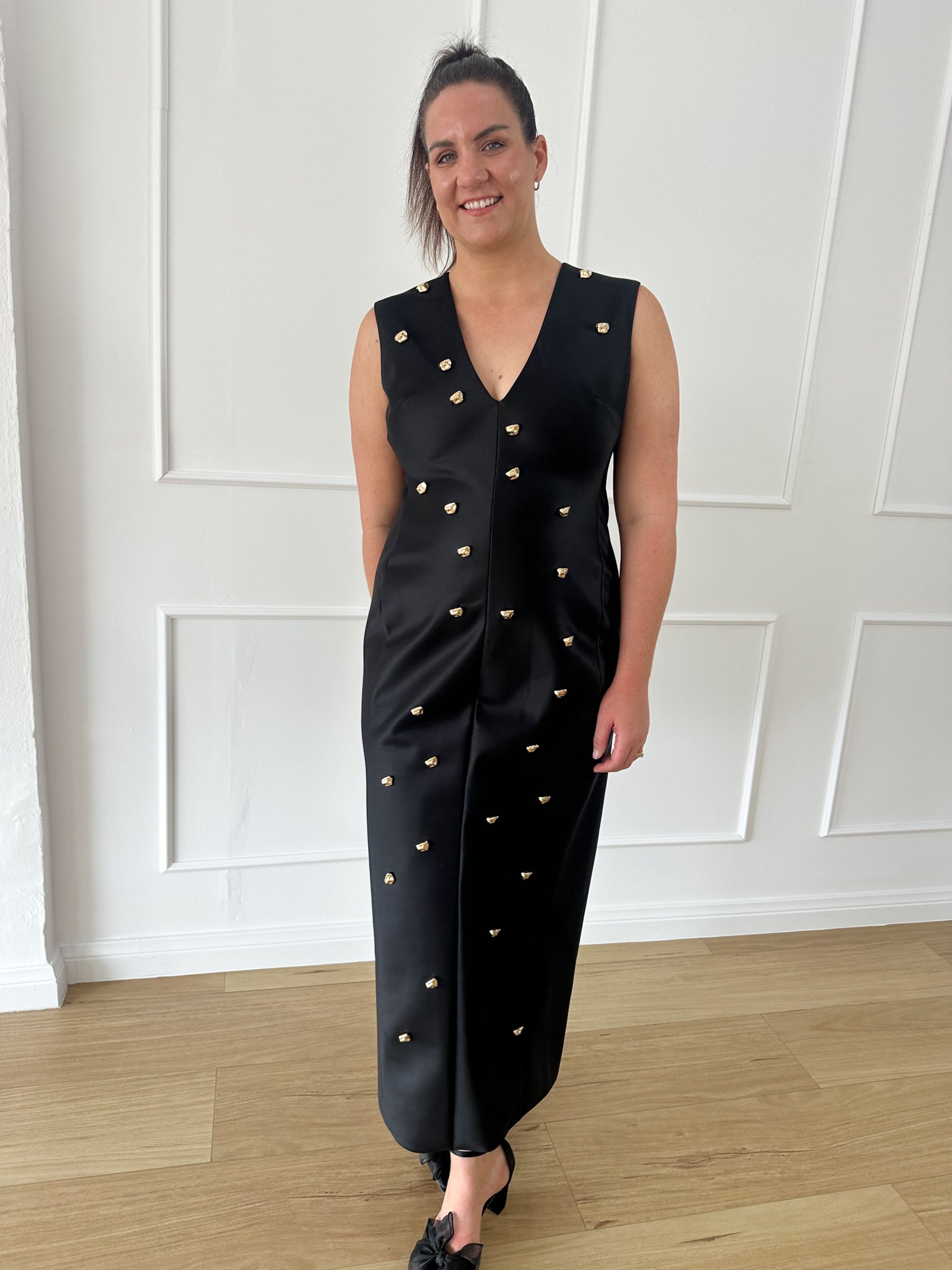 Acler- Pattison Maxi Dress- Dark Baroque/Black- Size 16