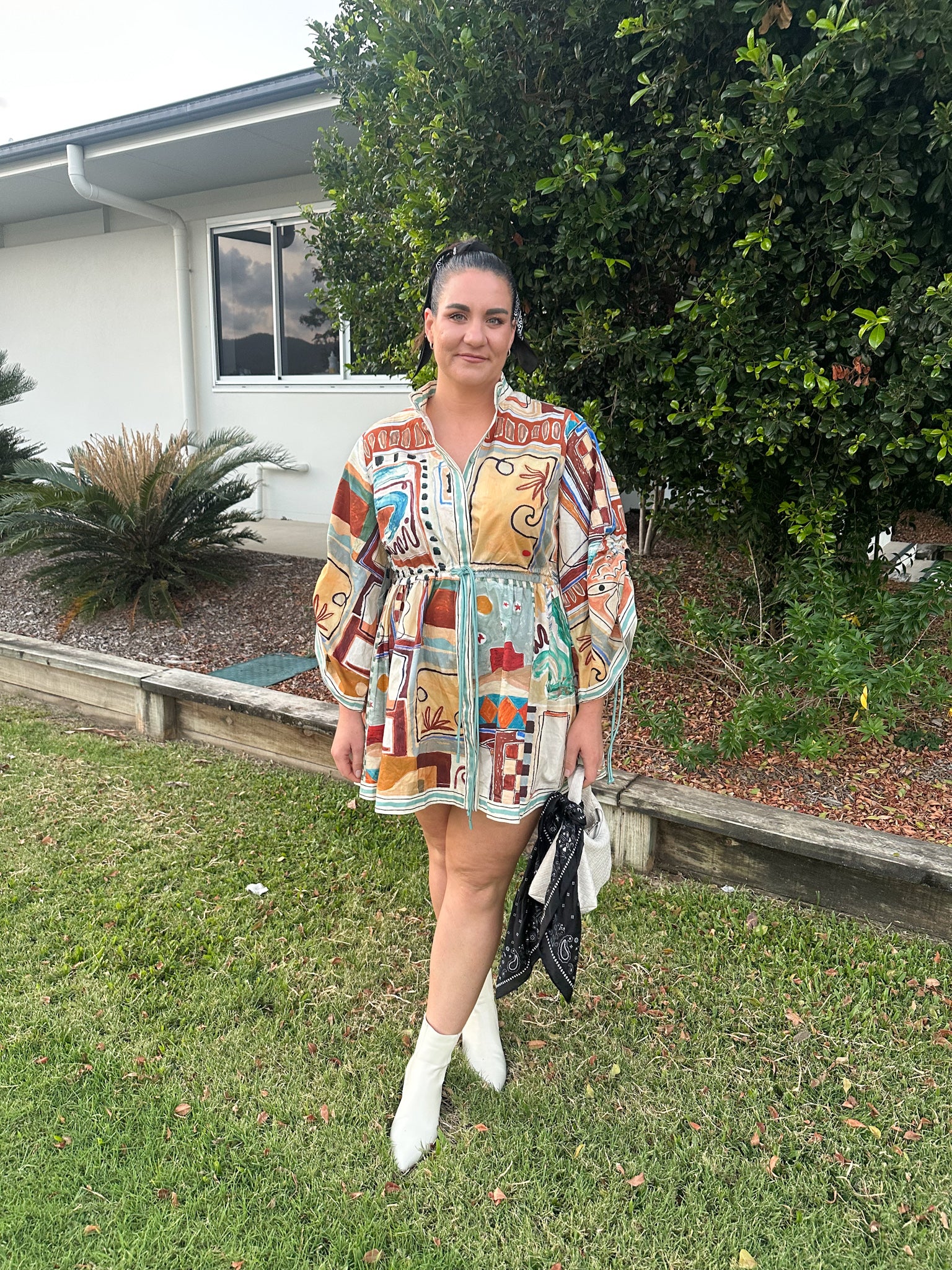 ALEMAIS- Michelle Mini Dress- Multi- Size 12