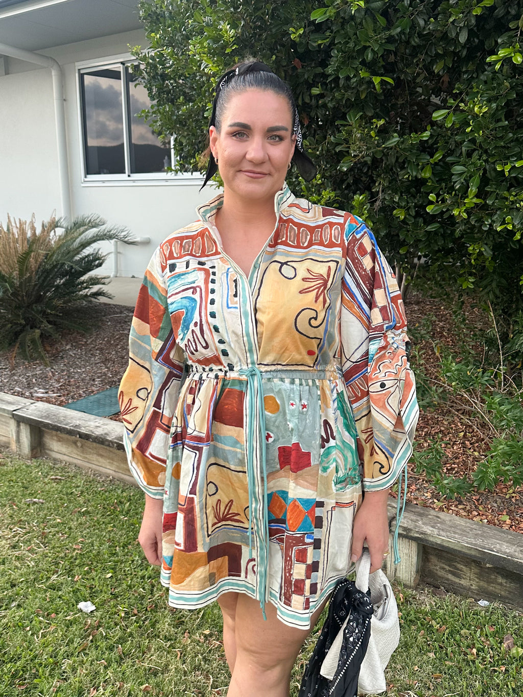 ALEMAIS- Michelle Mini Dress- Multi- Size 12