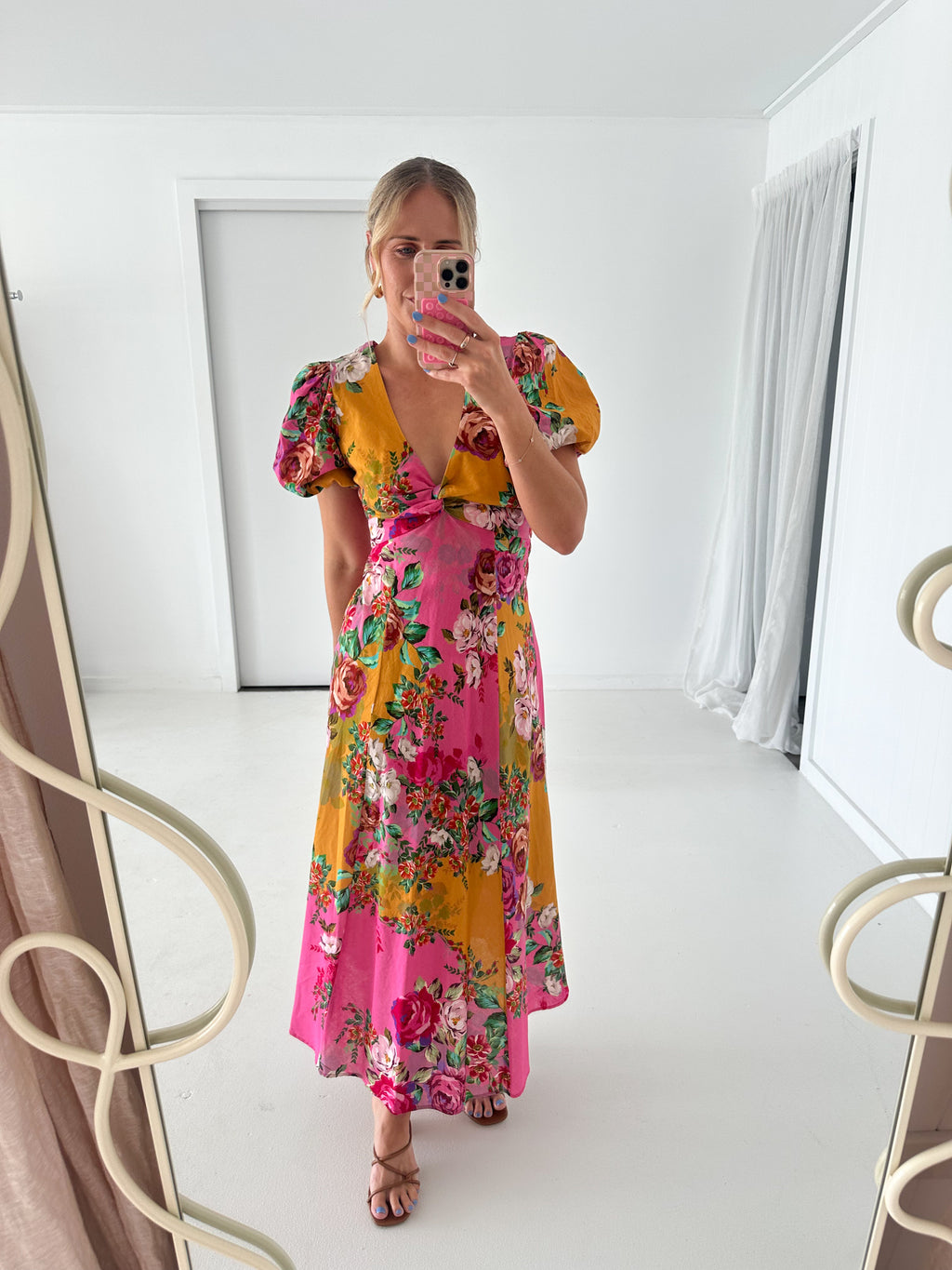 Kachel- Dress- Pink Floral- Size 10