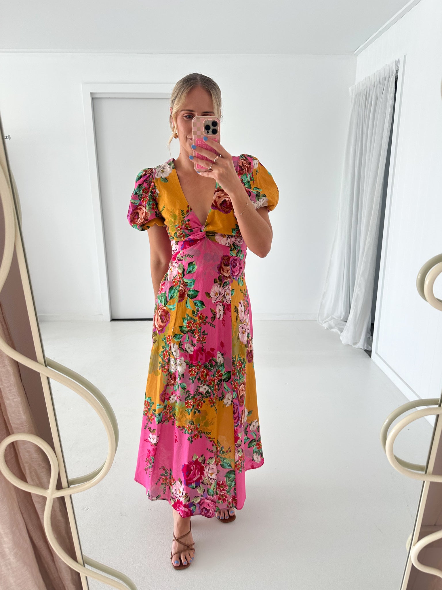 Kachel- Dress- Pink Floral- Size 10