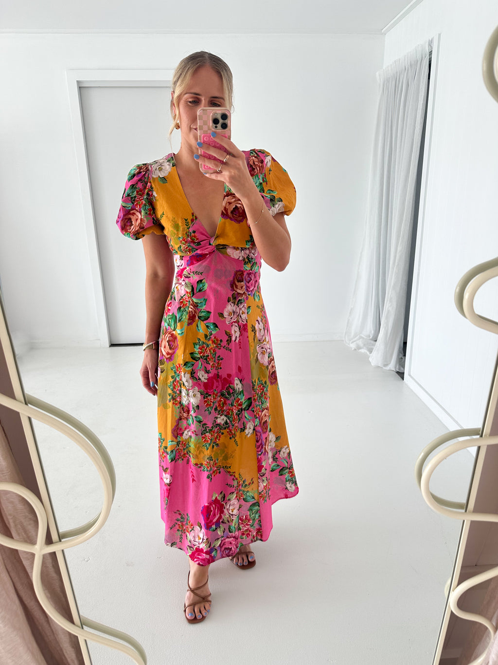 Kachel- Dress- Pink Floral- Size 10