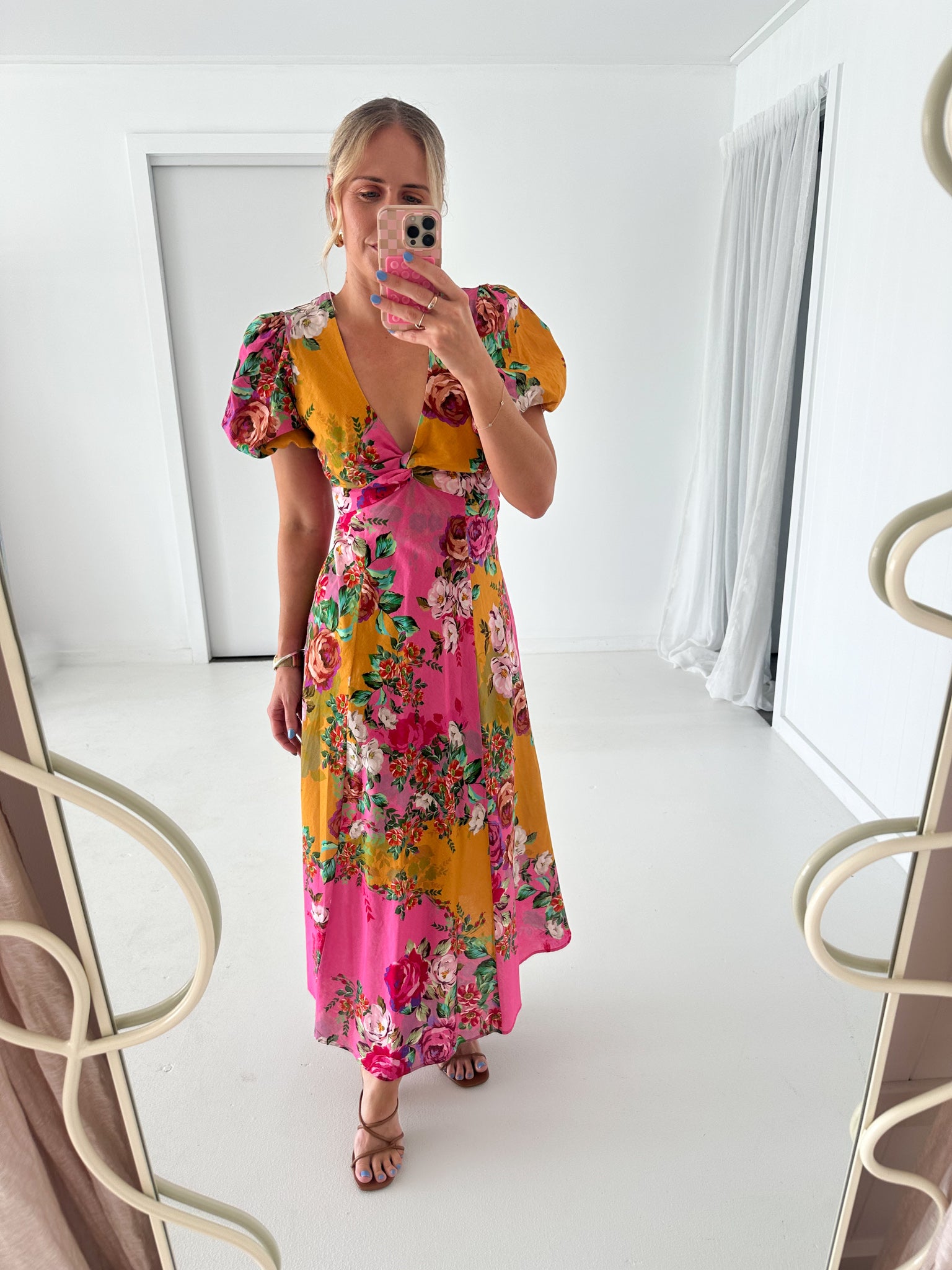 Kachel- Dress- Pink Floral- Size 10